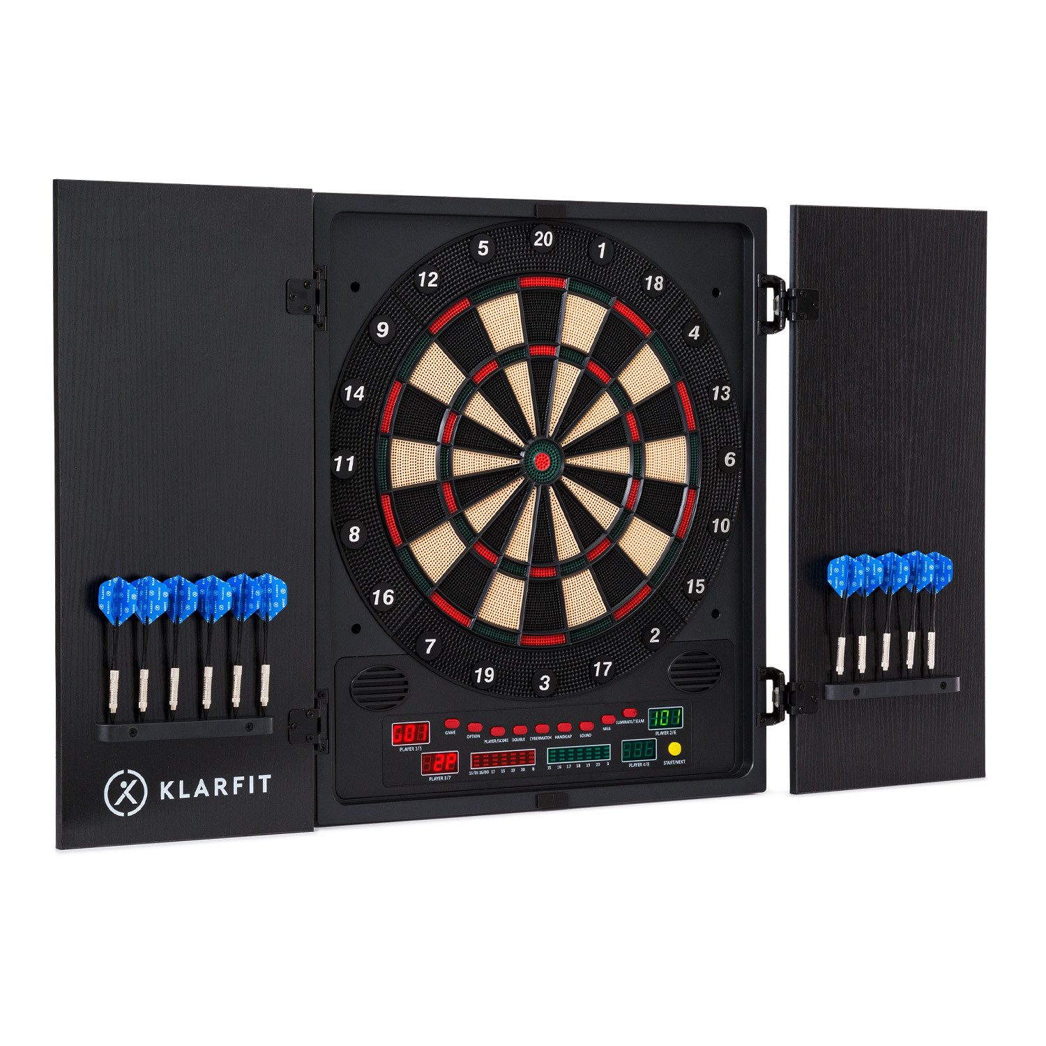 KLARFIT Dartscheibe Dartmaster 180 Hidden, (SET)