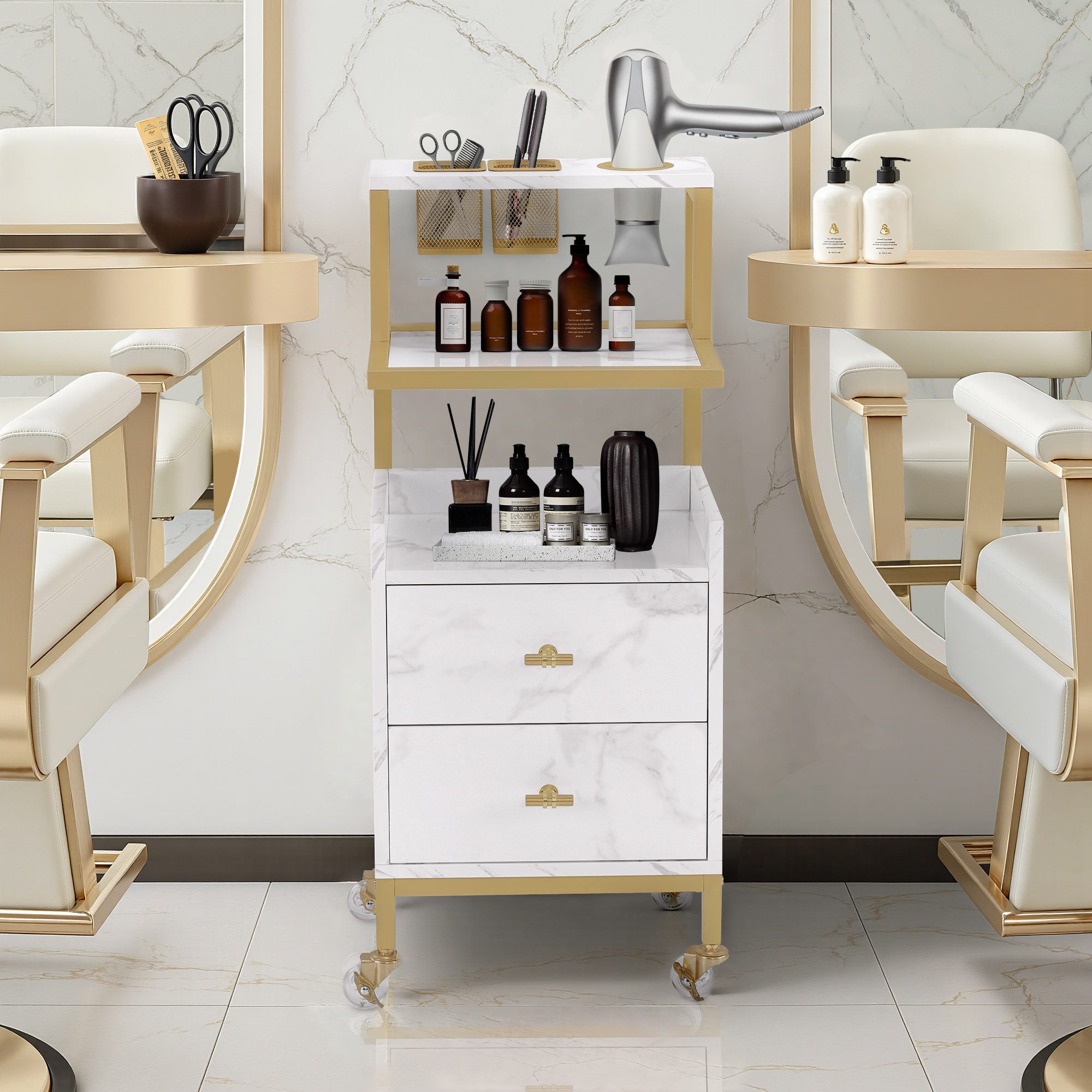 Barberpub Servierwagen BarberPub Friseurwagen, Rollwagen Servierwagen, günstig online kaufen