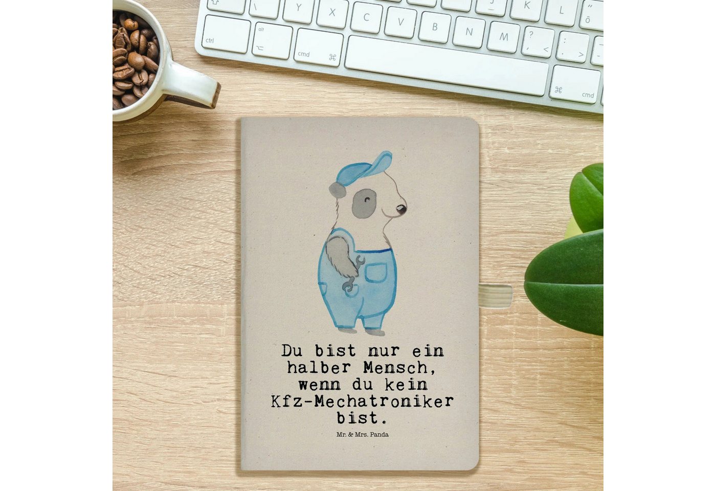 Thumbnail - Mr. & Mrs. Panda Notizbuch Kfz-Mechatroniker Herz - Transparent - Geschenk, A5 Notizbuch Für Bür Mr. & Mrs. Panda, Inspi...