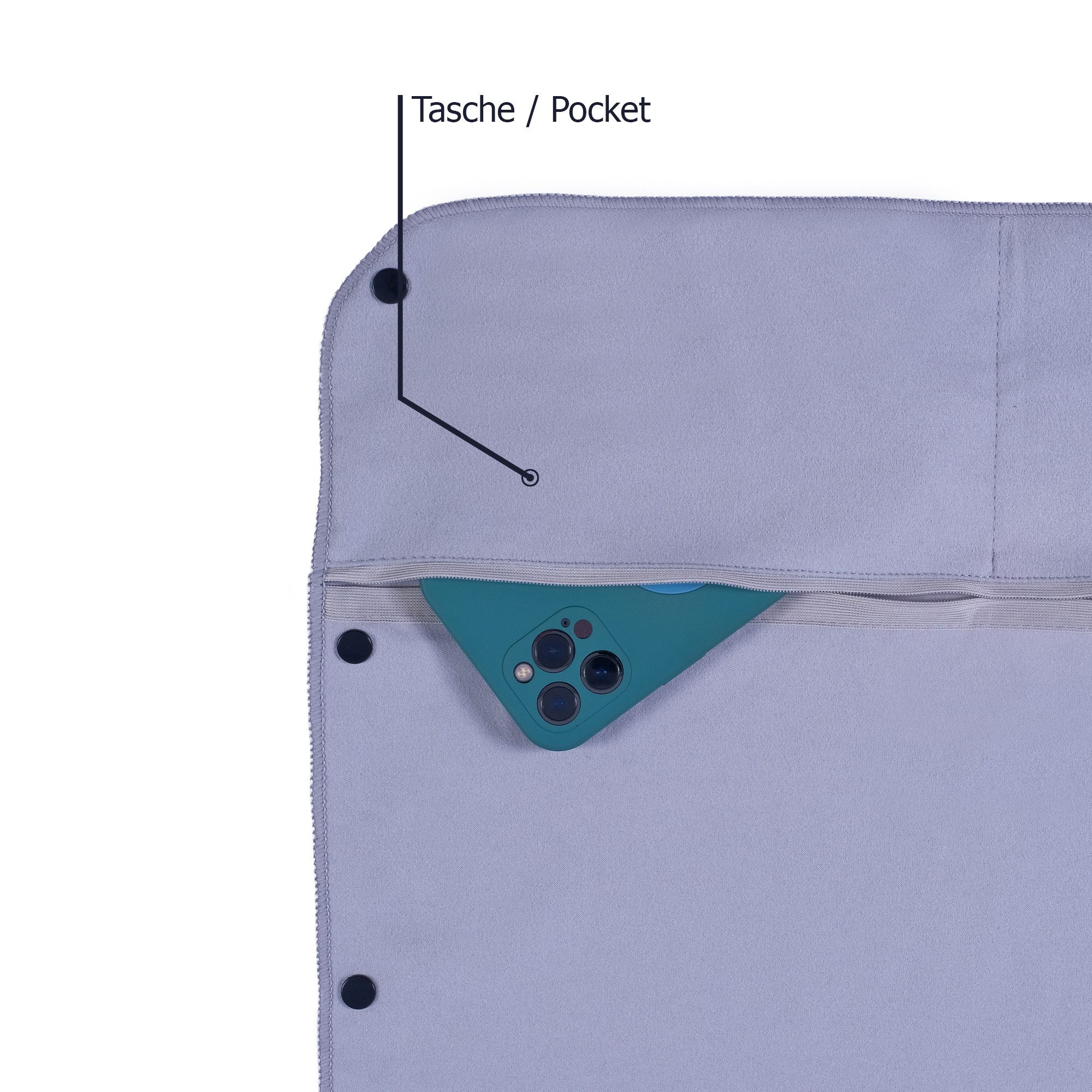 Brielle Sporthandtuch Brielle Fitness Towel Grey 152x48 cm günstig online kaufen