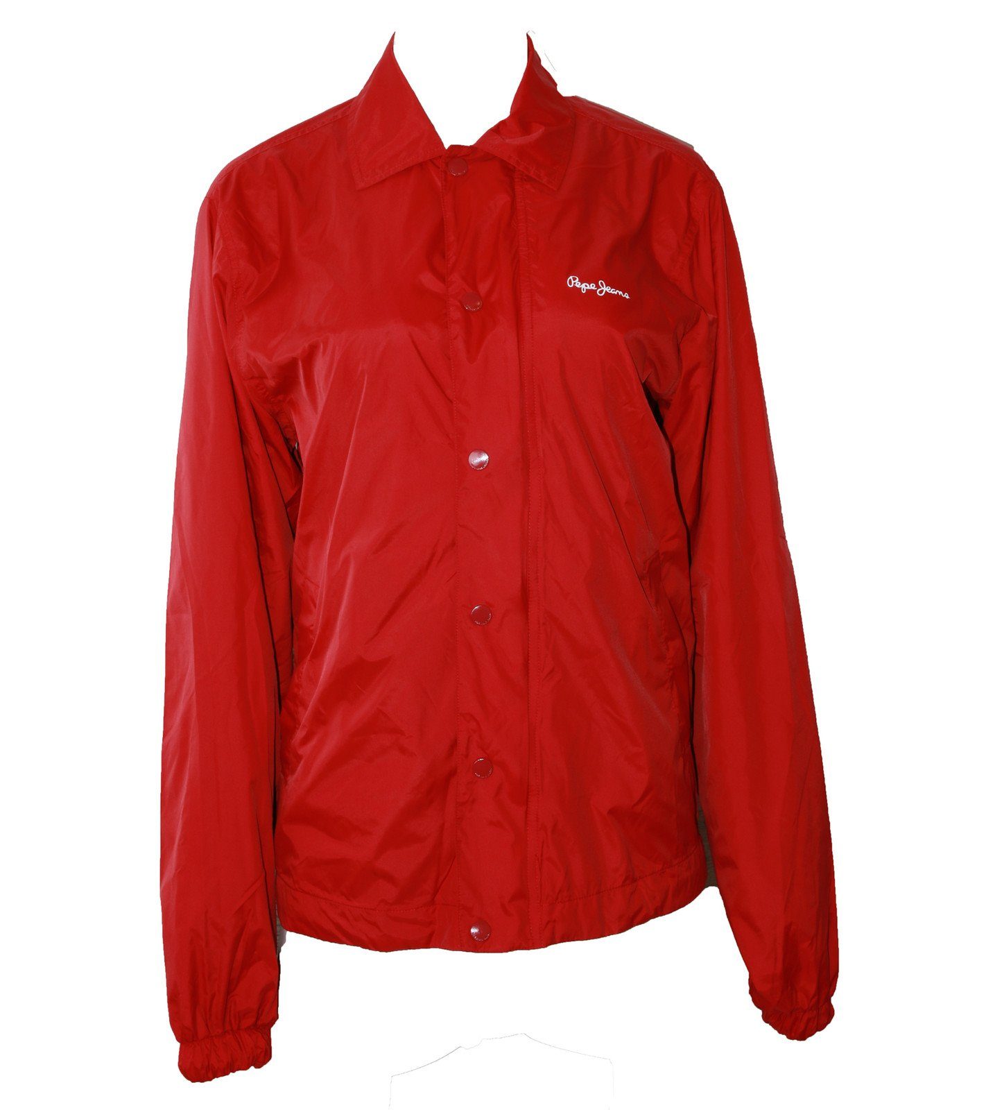 Pepe Jeans Outdoorjacke Pepe Jeans Übergangs-Jacke angenehmer Damen  Regen-Mantel mit großem Reißverschluss Outdoor-Jacke Rot