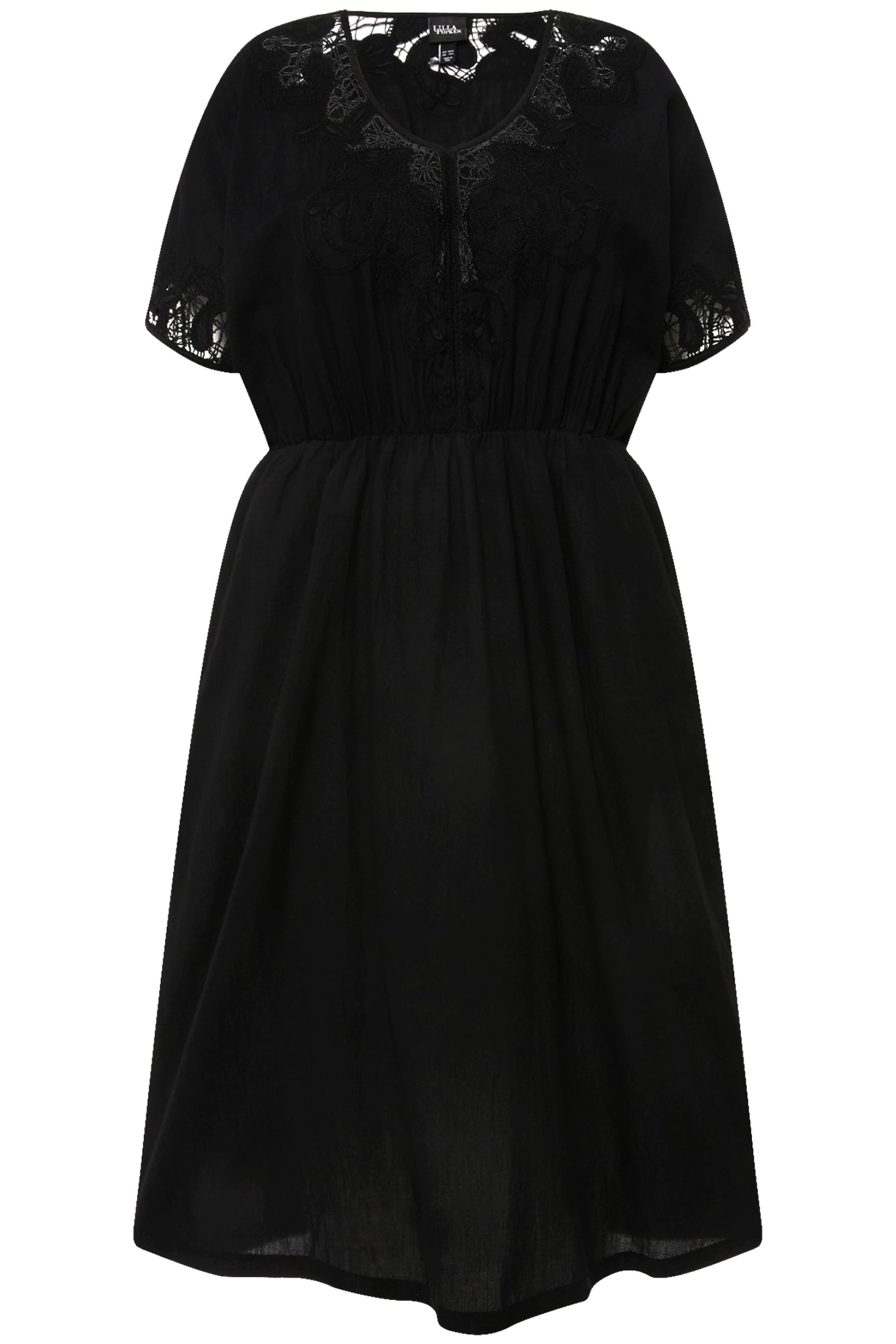 Ulla Popken Maxikleid Kleid Stickerei Oversized günstig online kaufen