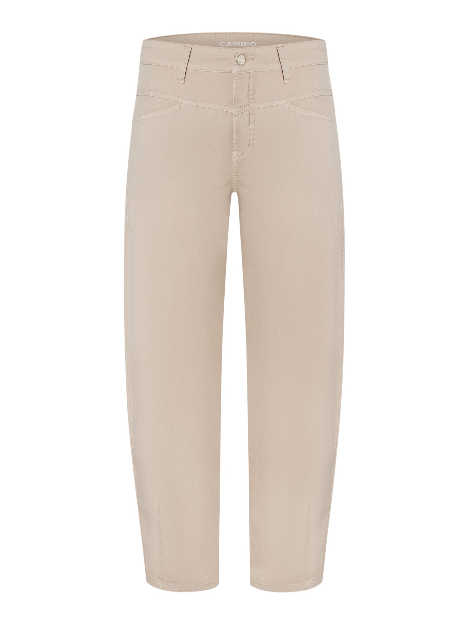 Cambio Stoffhose natur,Casual,Baumwolle,Unifarben,Slim Fit,Hoch