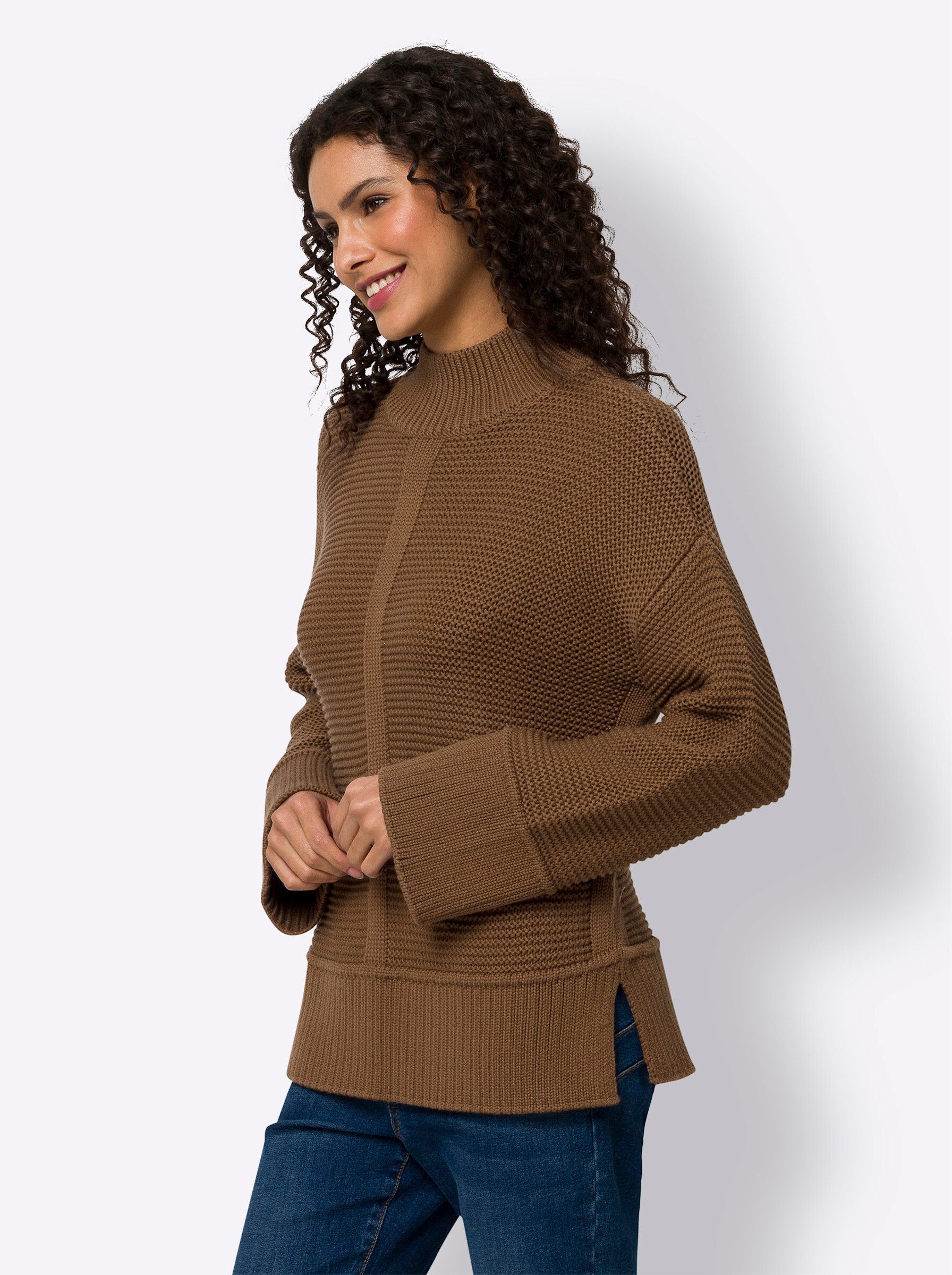 heine Strickpullover Stehkragenpullover günstig online kaufen