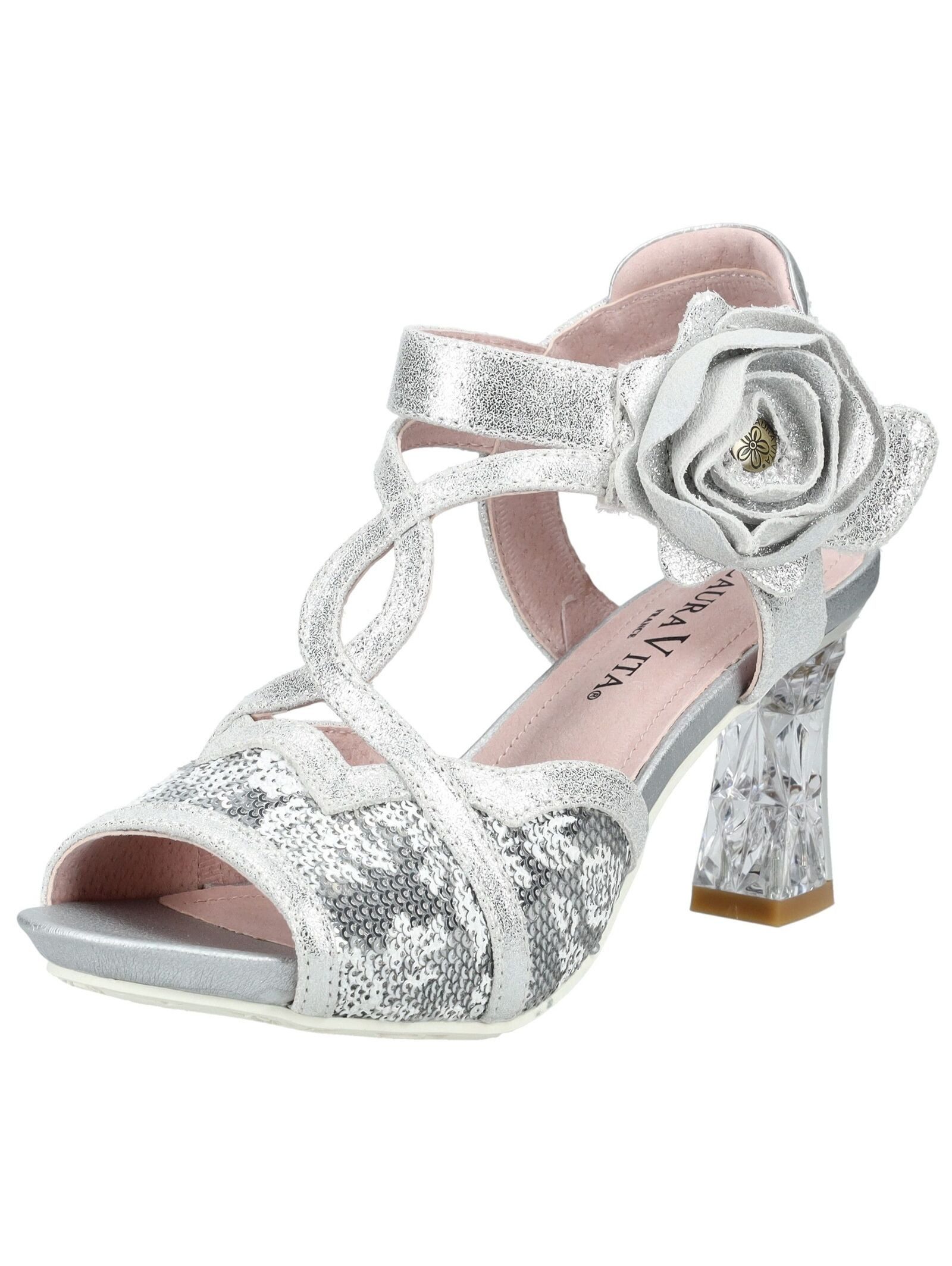 LAURA VITA LAURA VITA Sandalen Leder/Textil High-Heel-Sandalette