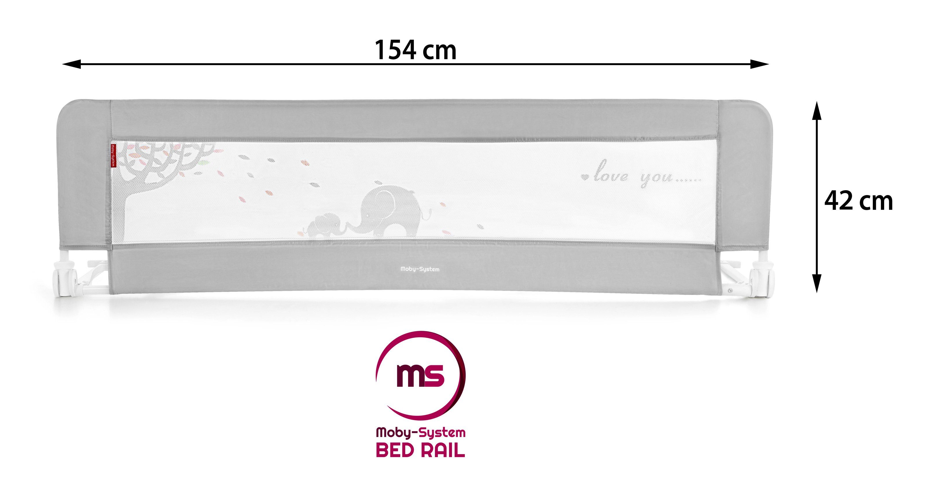 Bettschutzgitter Moby-System - Bettschutzgitter - grau Bed Rail Farbe: