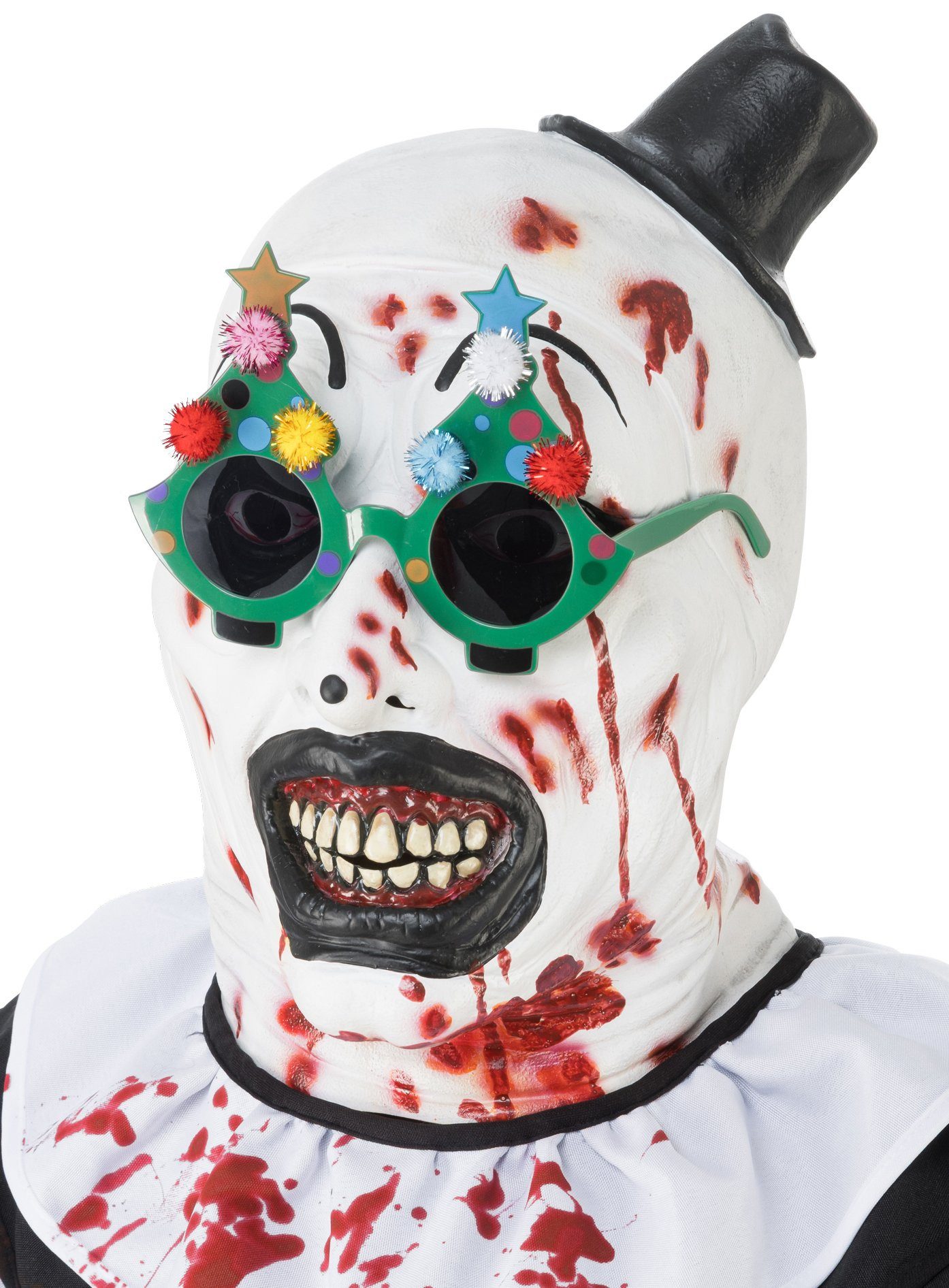 CHAKS Kostüm Terrifier – Tannenbaum Brille, Gibt's auch nicht oft: Sonnenbrille für Horrorclowns und Weihnachtsfa