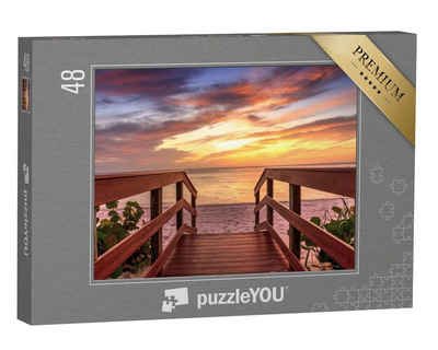 puzzleYOU Puzzle Sonnenuntergang an der Küste von Naples, Florida, 48 Puzzleteile, puzzleYOU-Kollektionen Florida