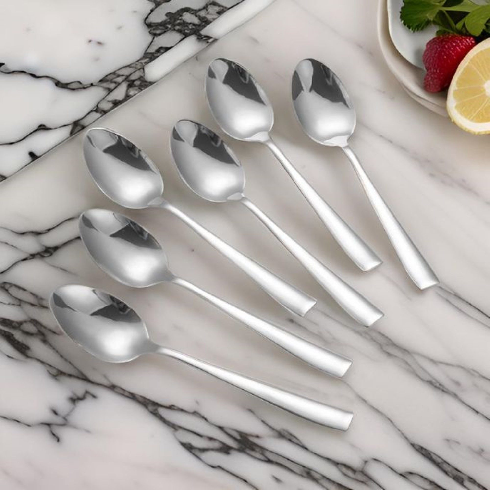 Cheffinger Besteck-Set Modernes 6er Set Menülöffel - Besteck-Set aus hochwertigem Edelstahl, Edelstahl – Bild 2 von 5
