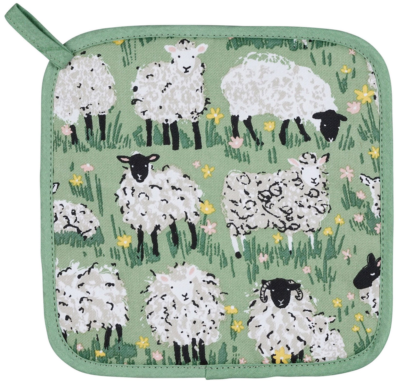 Ulster Weavers Баки Woolly Sheep, (Set, 1-tlg., Set), 1x Баки hitzebeständig wattiert Pfannen Untersetzer ca.21x21cm