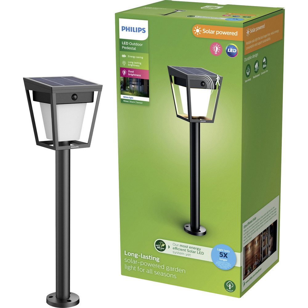 Philips Pollerleuchte Philips LED 929004632001 Nissa Solar-Außenstandleuchte LED LED fest