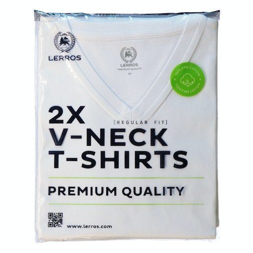 LERROS V-Shirt (Spar-Set, 2-tlg) unifarben, 2-er Pack V-Shirt