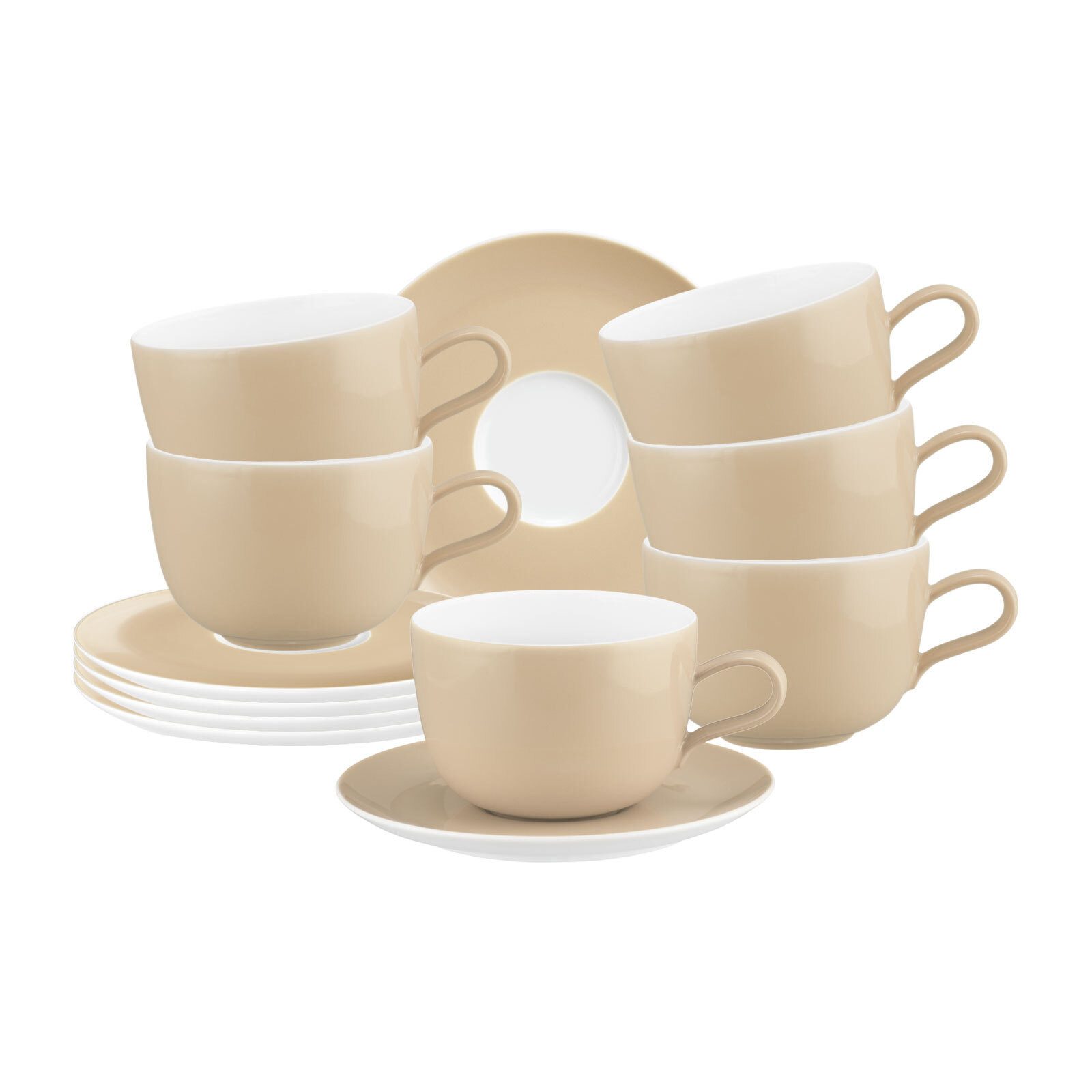 Seltmann Weiden Cappuccinotasse Liberty Pure Colors, 12-tlg., Porzellan