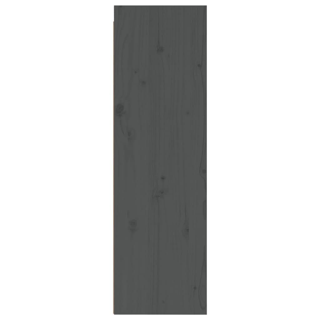 Wandschrank 30x30x100 Schränkchen Regal cm Grau vidaXL Massivholz Kiefer