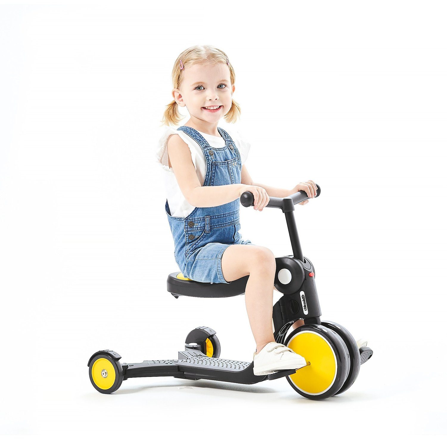 Chipolino Cityroller Kinderroller Laufrad höhenverstellbar gelb Dreirad Ride in 4 All 1