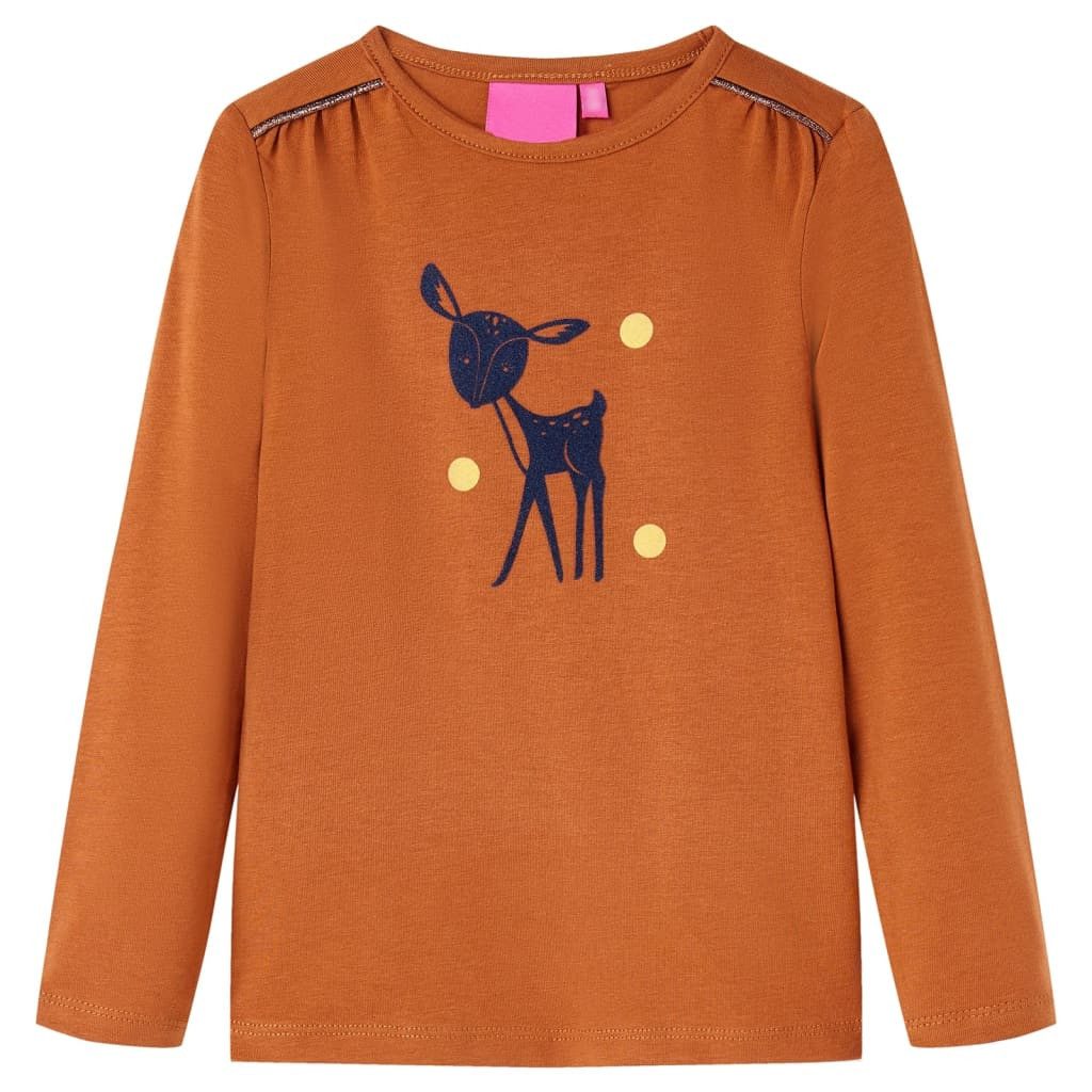 Langarmshirt Kinder-Langarmshirt Cognac 128