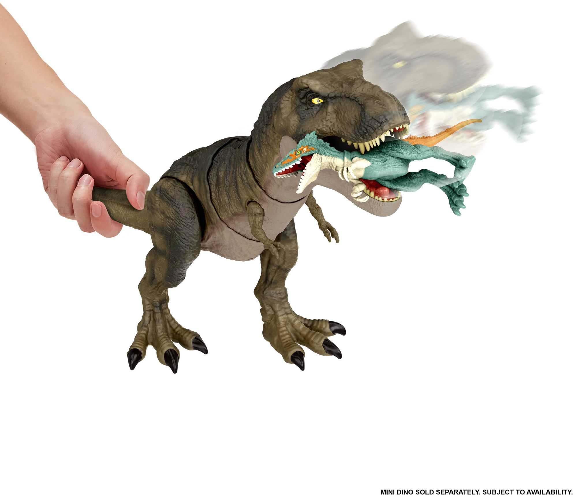 GmbH Devour Thrash mit Jurassic Mattel® World, Soundeffekten Spielfigur Tyrannosaurus Rex, ’N Mattel