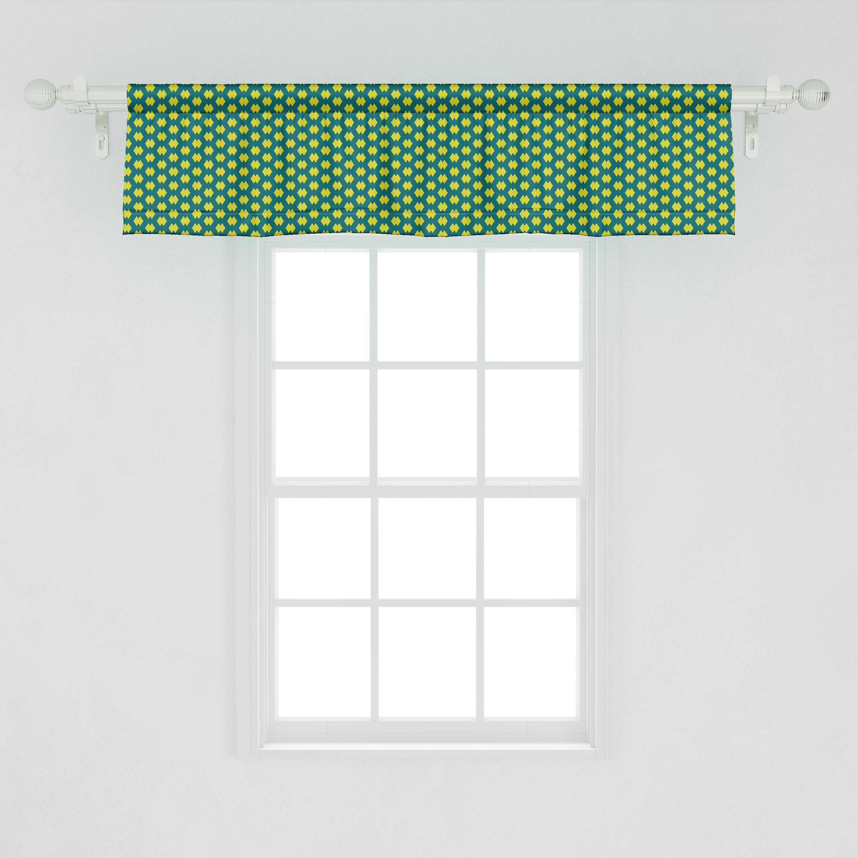 Abakuhaus, Artikel Natürliche Vorhang Microfaser, Küche Schlafzimmer Abstrakt für Volant Dekor Stangentasche, Scheibengardine Geometrische mit