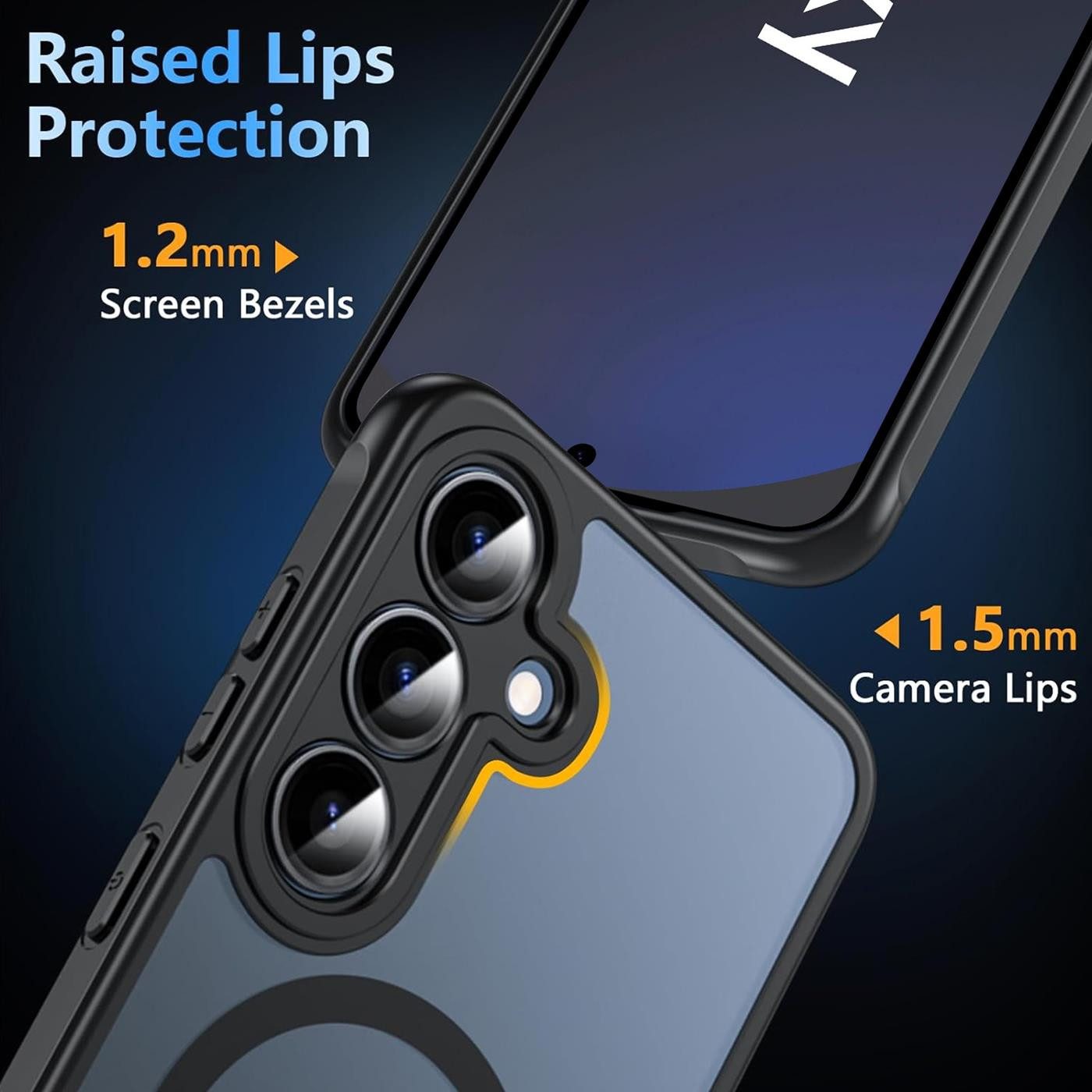 CoolGadget Handyhülle Magnet-Hülle für Samsung Galaxy S24 FE Schutzhülle magnetisch 6,7 Zoll, Hülle Matt Stoßfest kompatibel mit QI-Laden Zubehör Kameraschutz Case
