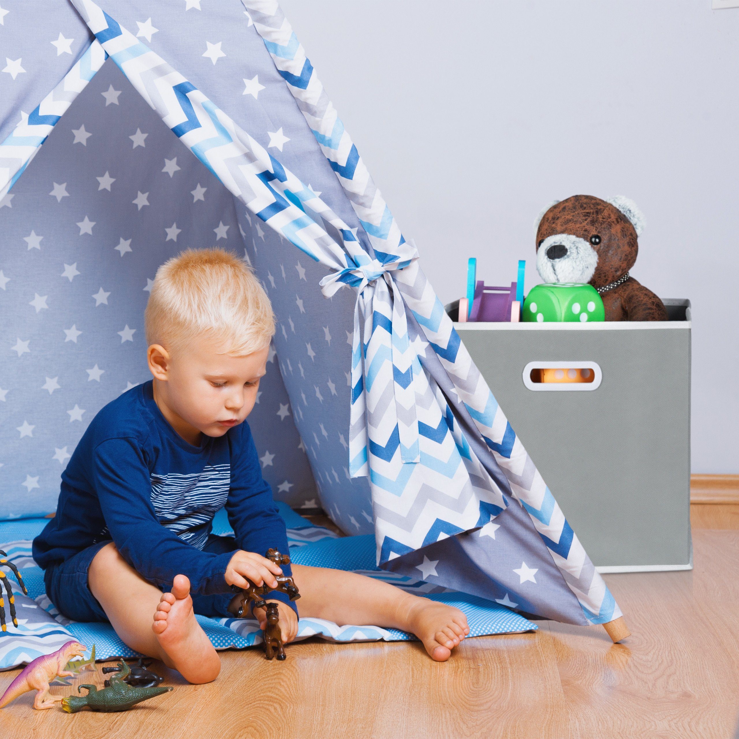 relaxdays Faltbox 6 x Faltbox braun