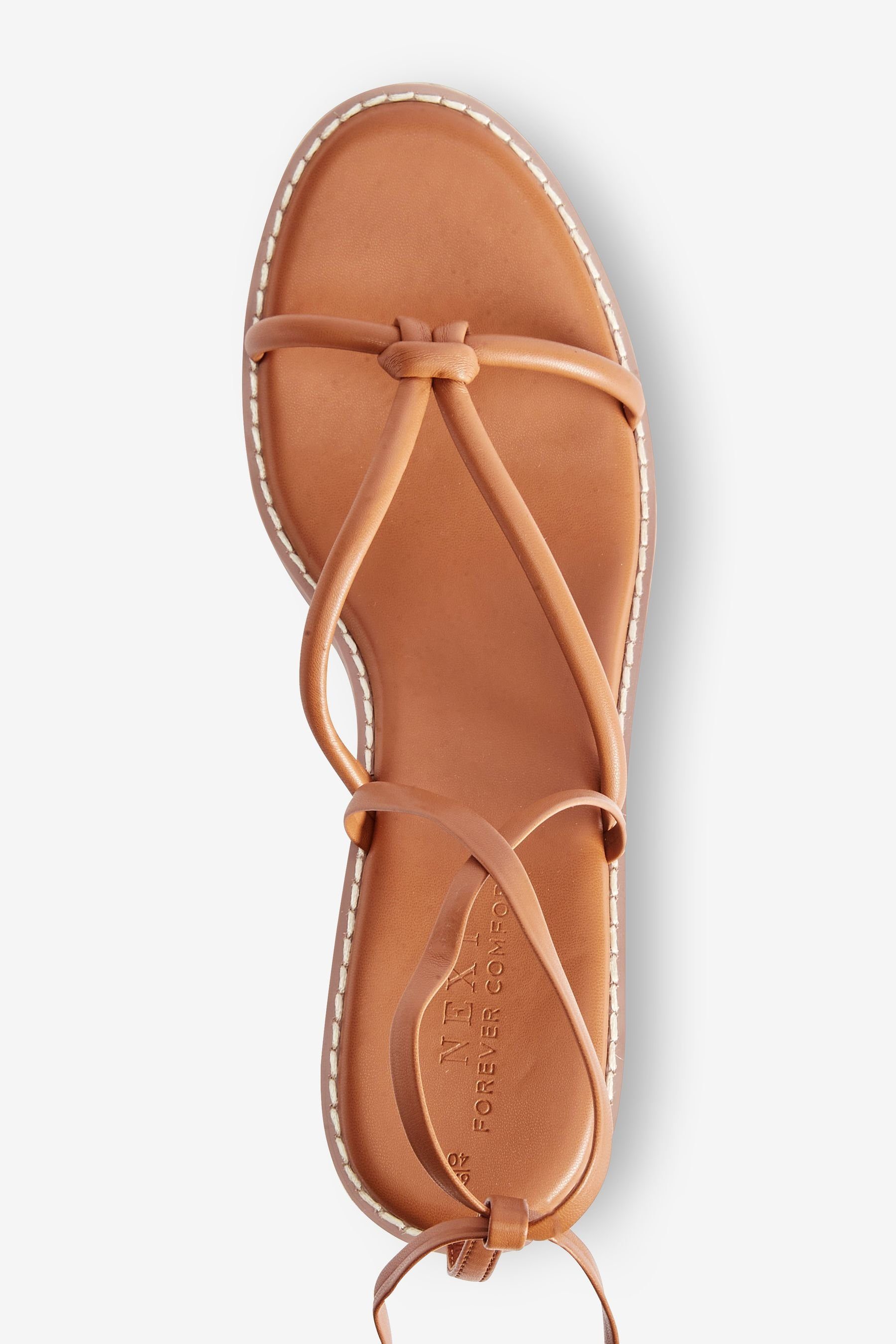 Next Forever Comfort Tan Keilsandalette (1-tlg) Keilabsatz mit Riemchensandaletten Brown