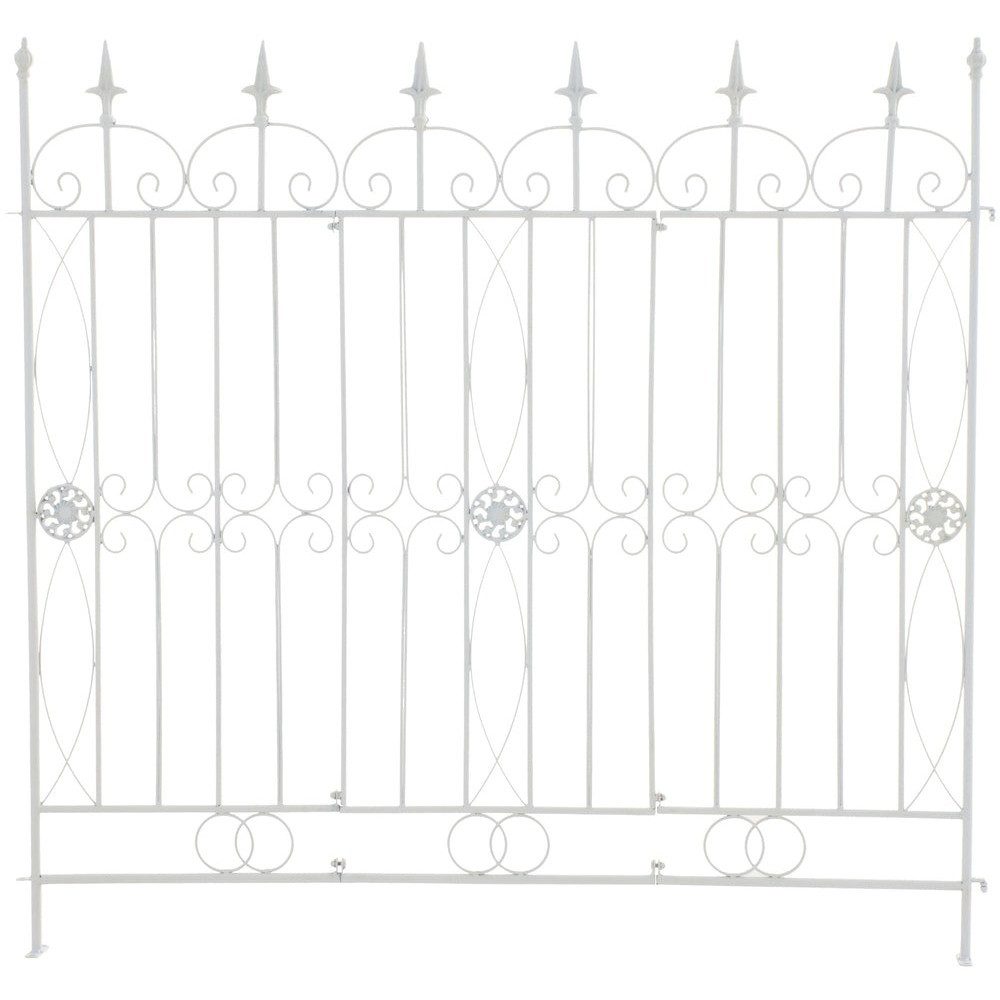 CLP Gartenzaun Steckzaun Beetumrandung Rankgitter, (Spar-Set, 1-St., 124 x 116 cm dekorativ), Steckzaunsystem, Lanzenspitzen, Rankhilfe, ohne Betonieren