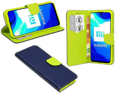 cofi1453 Handyhülle Hülle Tasche für Xiaomi Mi 10 Lite, Kunstleder Schutzhülle Handy Wallet Case Cover mit Kartenfächern, Standfunktion Schwarz