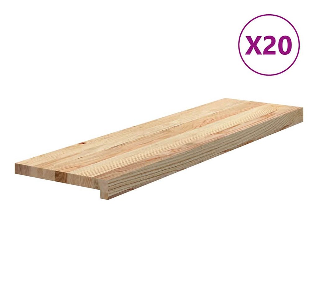 Thumbnail - vidaXL Treppenstufe, Treppenstufen 20 Stk. Unbehandelt 90x30x2 cm Massivholz Eiche