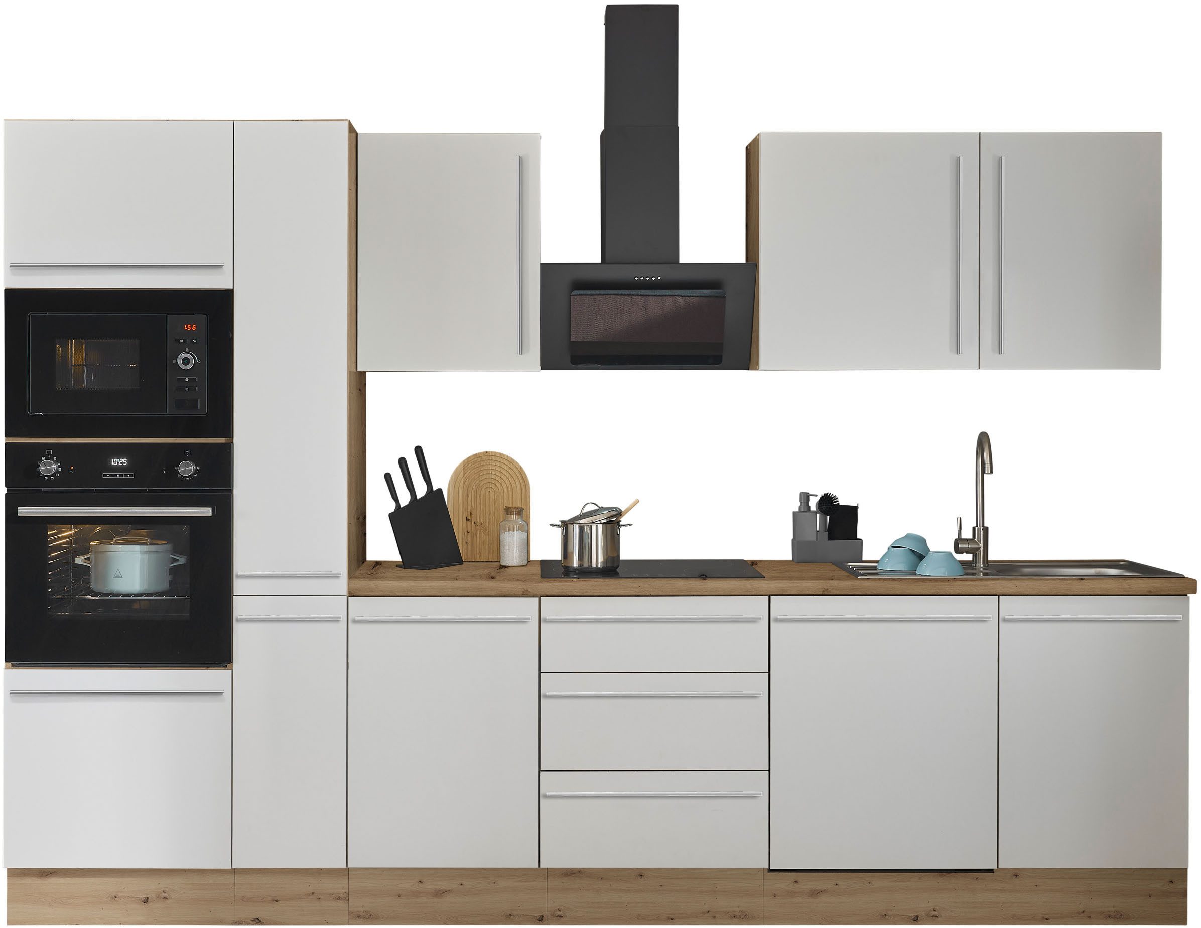 KOCHSTATION Küchenzeile Florida, Breite 310 cm, wahlweise mit E-Geräten,Sof günstig online kaufen