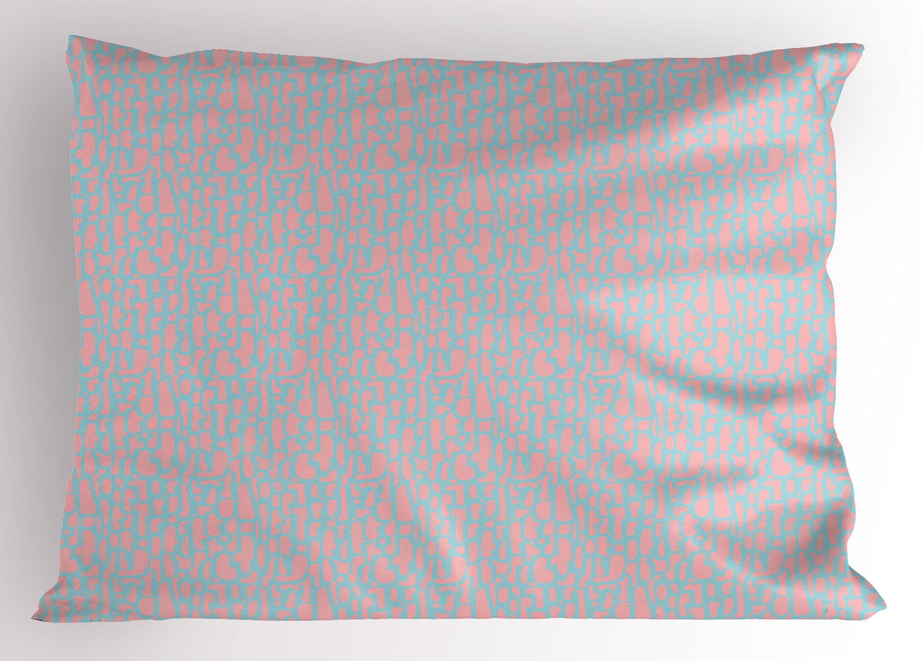 Kissenbezug, Und Pink Dekorativer Abakuhaus Kissenbezüge deformierter (1 Blau Gedruckter Stück), Rectangles Standard Size King
