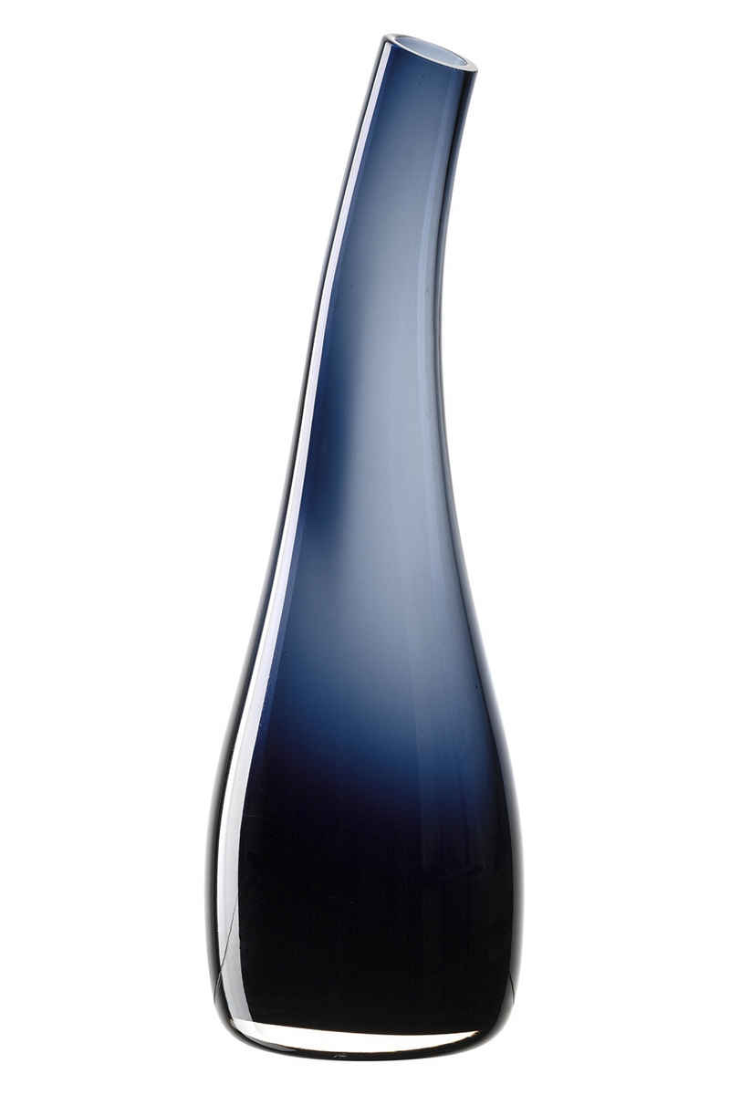 LEONARDO Tischvase SALERNO, Ø 8 x H 25 cm, Blau, Glas, Mundgeblasen, (1 St)