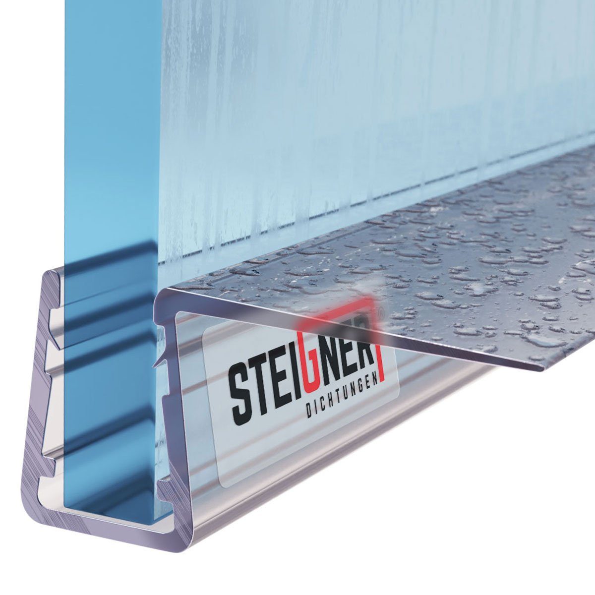 STEIGNER Duschdichtung 30cm Gerade PVC Ersatzdichtung für Dusche, L: 30 cm, (1 Stück Packung, Einzeldichtung), Glasstärke 6/7/ 8 mm Model: UK11