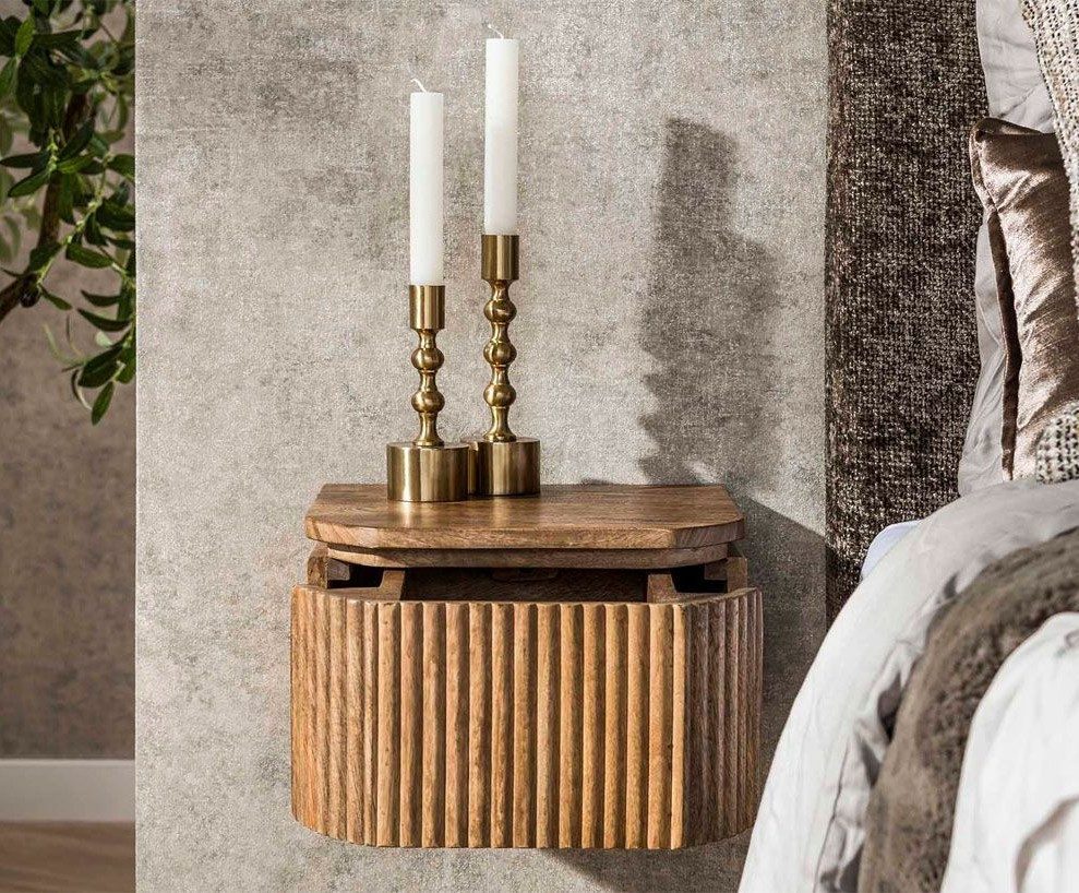Maison ESTO Nachttisch LAWELL XS hängend Wandnachttisch schwebend mit 1 Schublade, Wandmontage