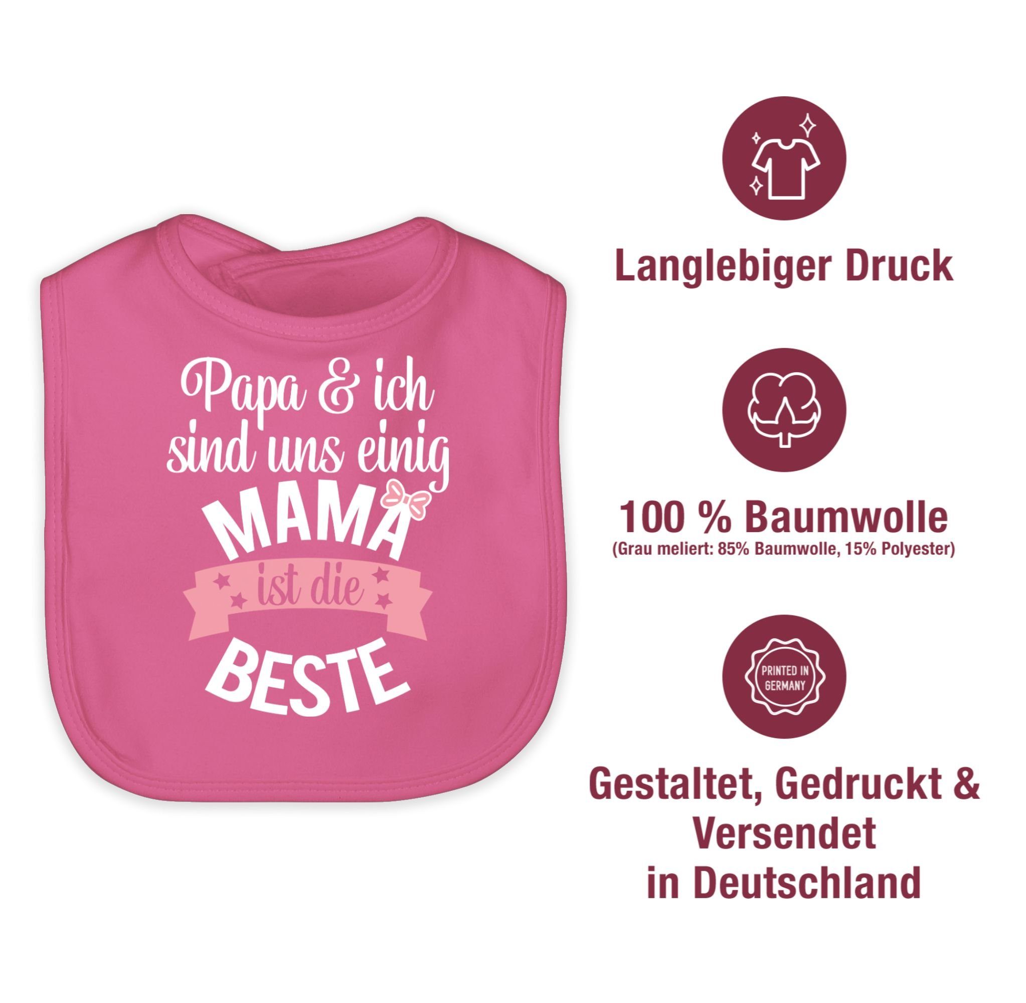 Weltbeste Shirtracer die Pink Mama Mutti, I beste Muttertagsgeschenk Lätzchen 2 ist