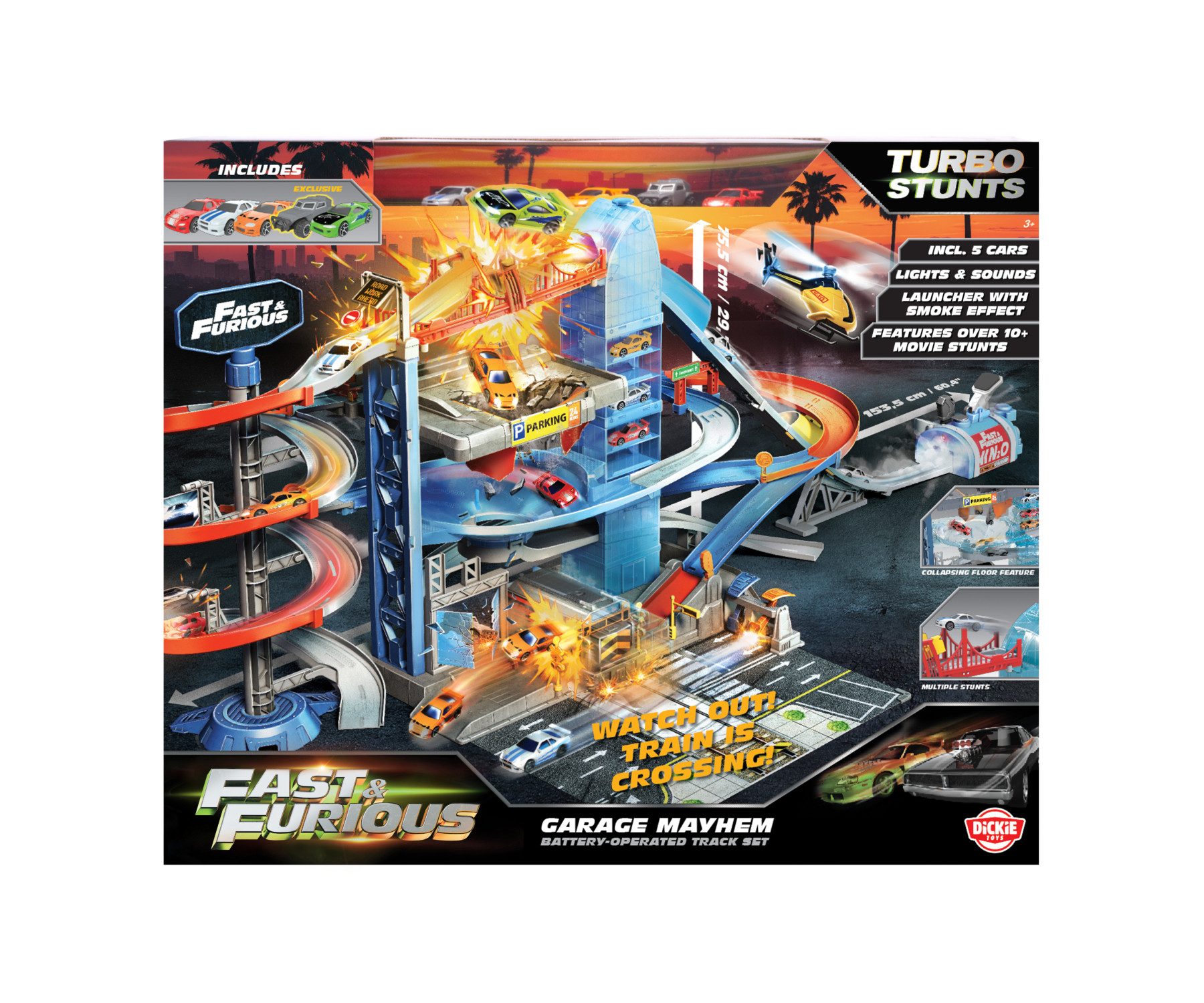 Dickie Toys Spiel-Parkgarage Fast & Furious Garage Mayhem