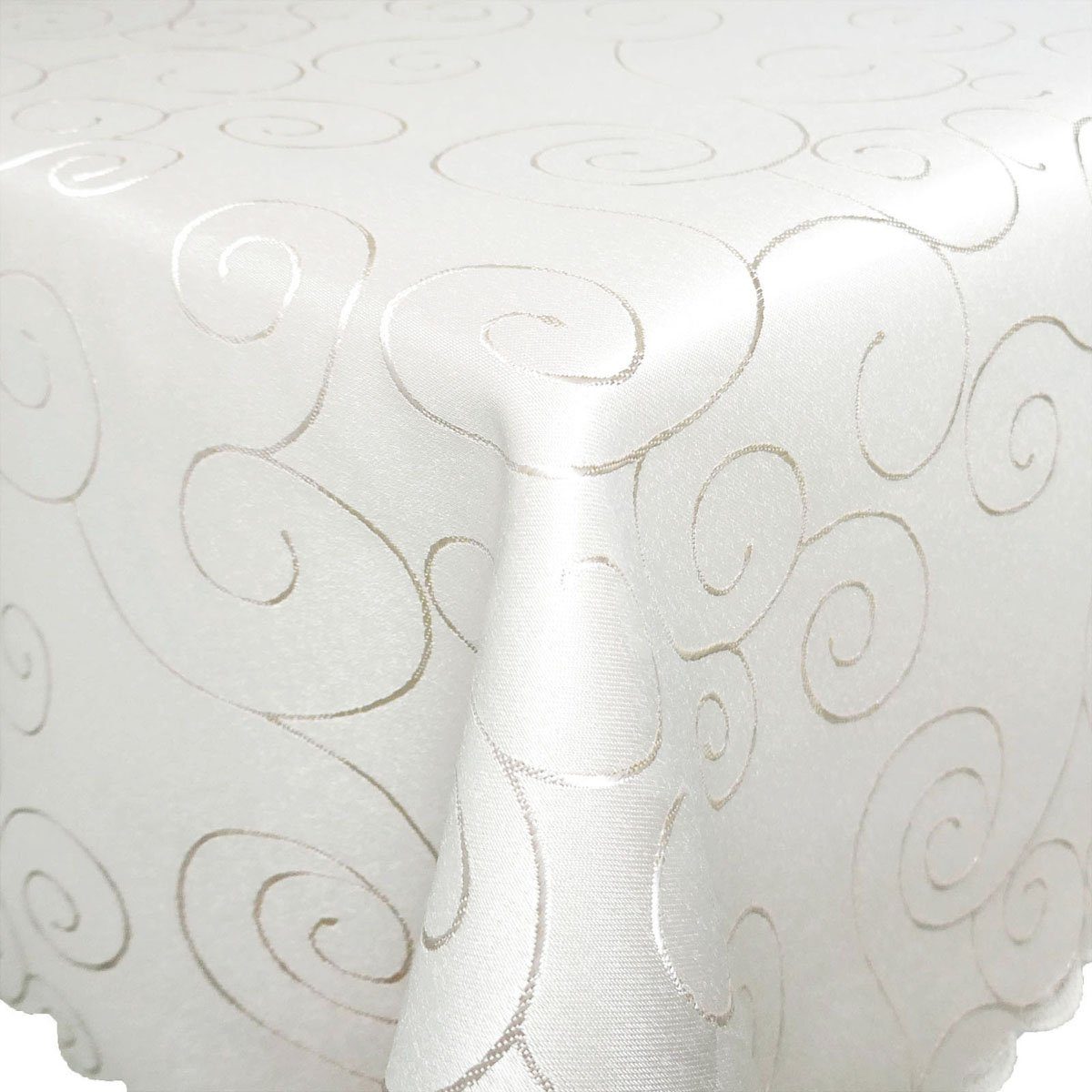 Bronze Tischdecke Ornamente ECKIG Tischdecke Seidenglanz günstig online kaufen