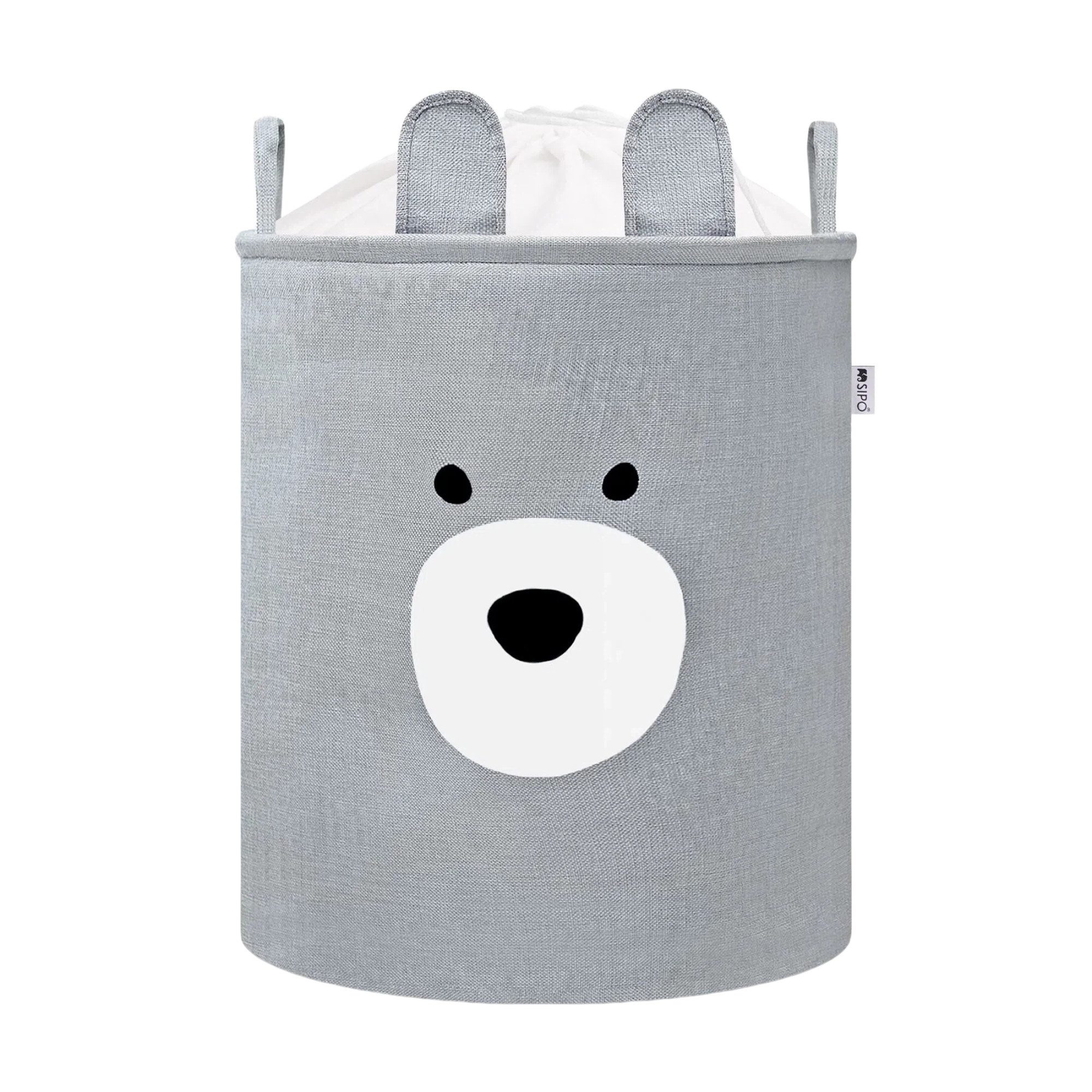Sipo Aufbewahrungskorb (1 Stück), Großer Spielzeugkorb mit Bärenmotiv, 63 L Stoffkorb