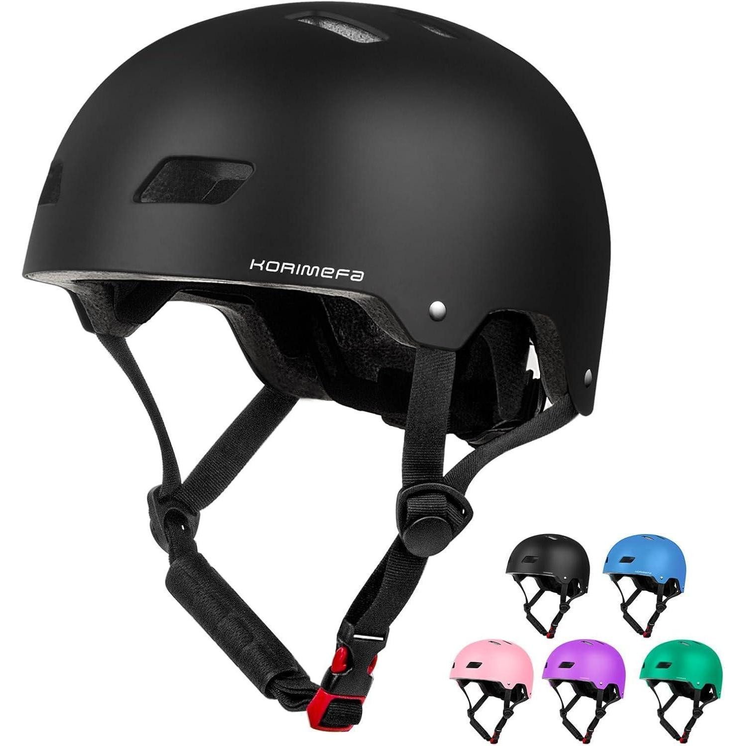 Kinderfahrradhelm Fahrradhelm Kinder Kinderhelm Radhelm CE-Zertifizierung Schwarz 3-14