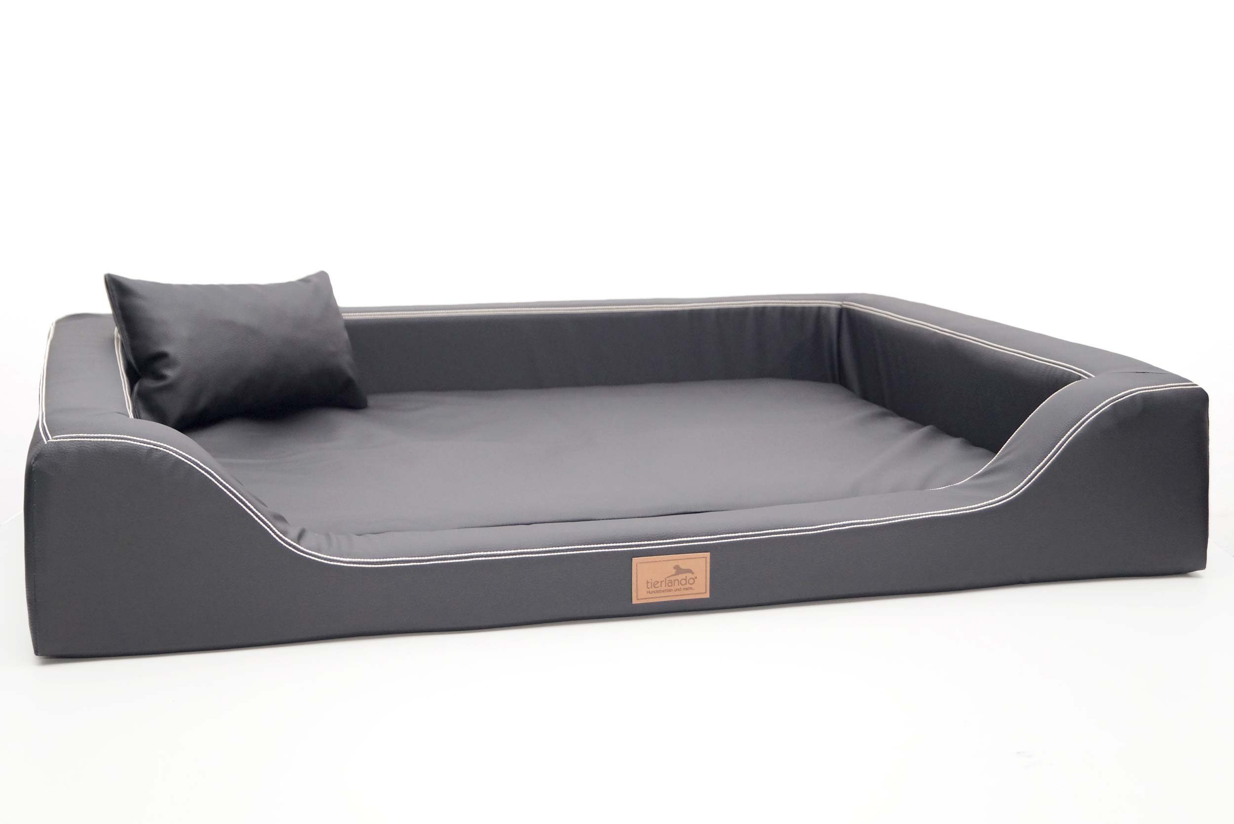Tierbett tierlando® Orthopädisches LUXUS-Hundebett MELODY LATEX Anti-Haar Kunst