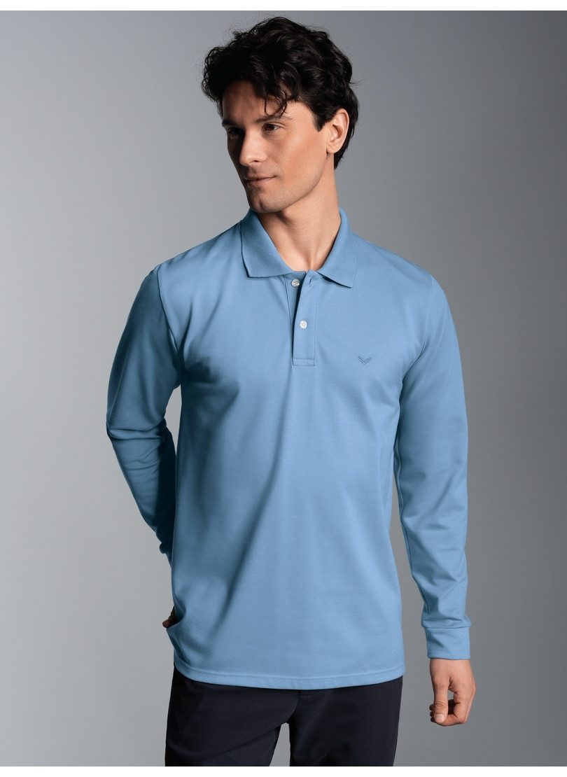Poloshirt TRIGEMA Langarm Poloshirt mit Armbündchen