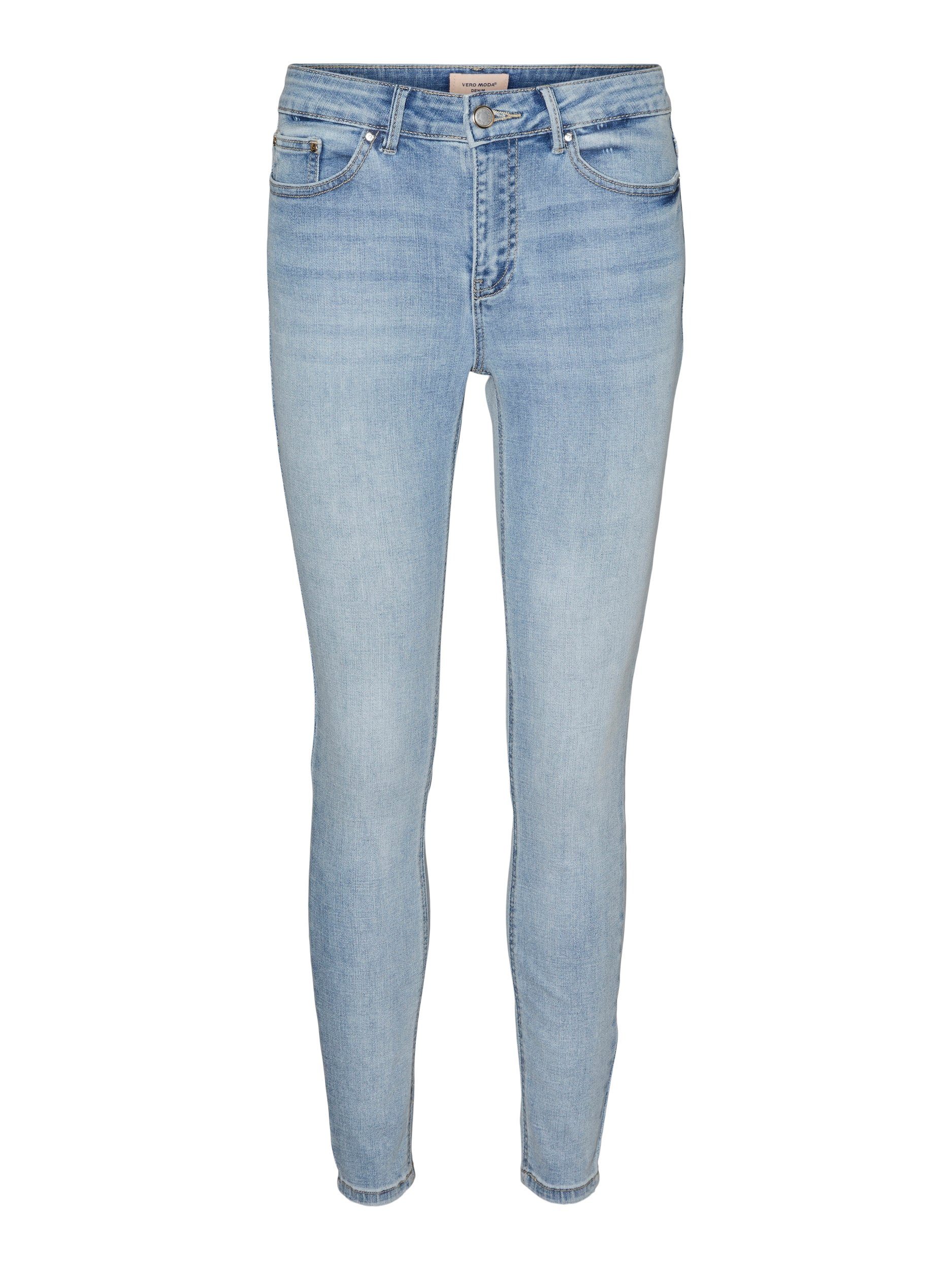 Vero Moda Skinny-fit-Jeans VMFLASH MR SKINNY JEANS LI3102 GA NOOS Baumwollmischung mit Stretch, regular waist, skinny fit