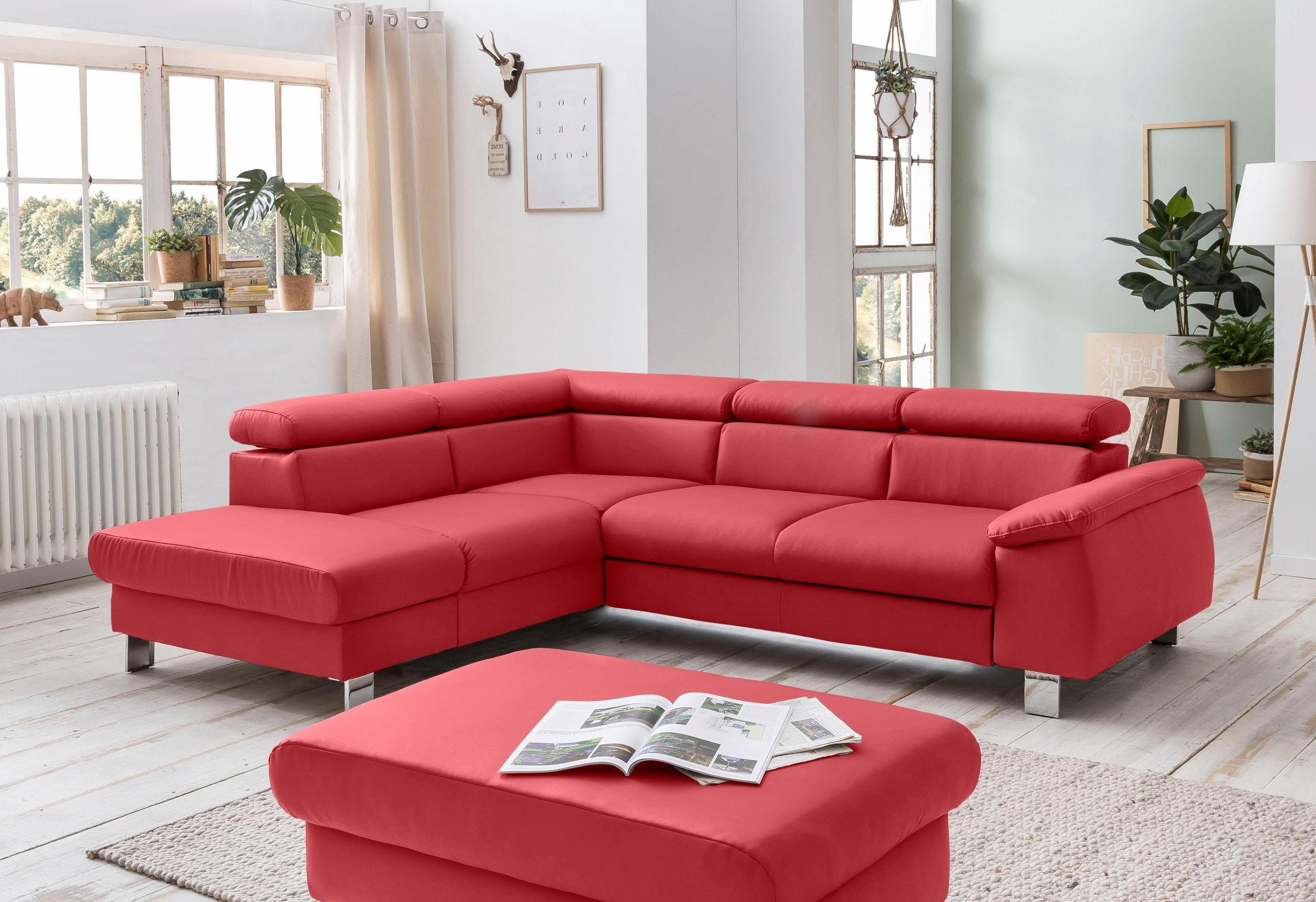 COTTA Ecksofa Komaris L-Form mit Kopfteilverstellung, günstig online kaufen