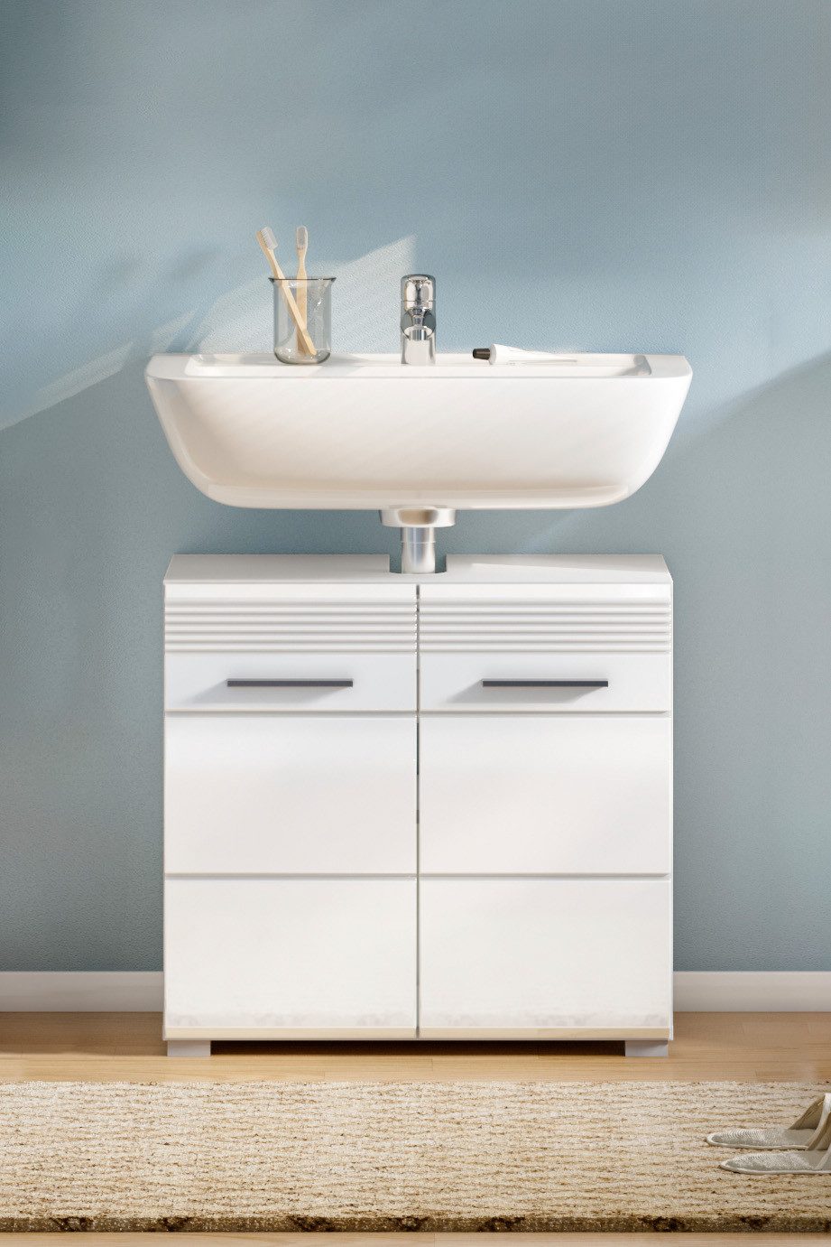 INOSIGN Waschbeckenunterschrank Malmö, Breite 60 cm, 2 Tür, 2 Fächer, mit S günstig online kaufen