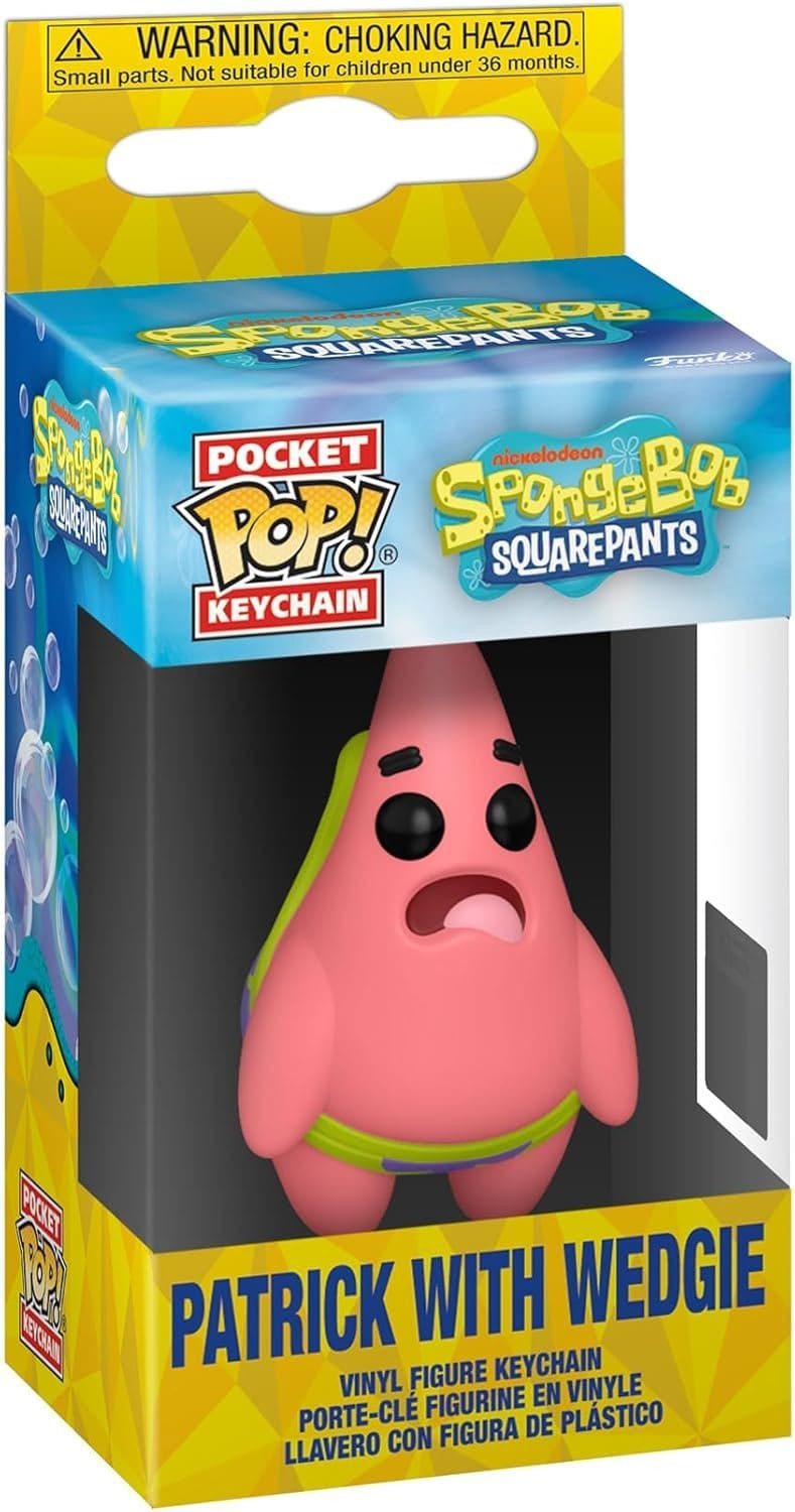 Funko Schlüsselanhänger SpongeBob Schwammkopf POP! Vinyl Schlüsselanhänger 4 cm Patrick (1-tlg), Original Funko POP! Vinyl Schlüsselanhänger