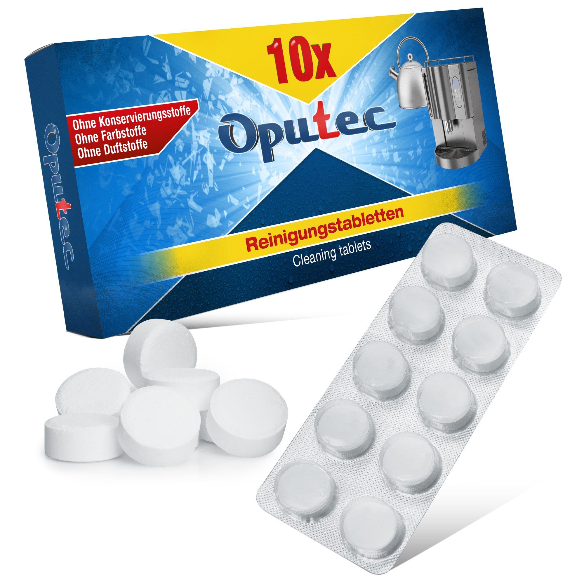 Oputec 10x Kaffee-Reinigungstabletten Kaffeefettlöser