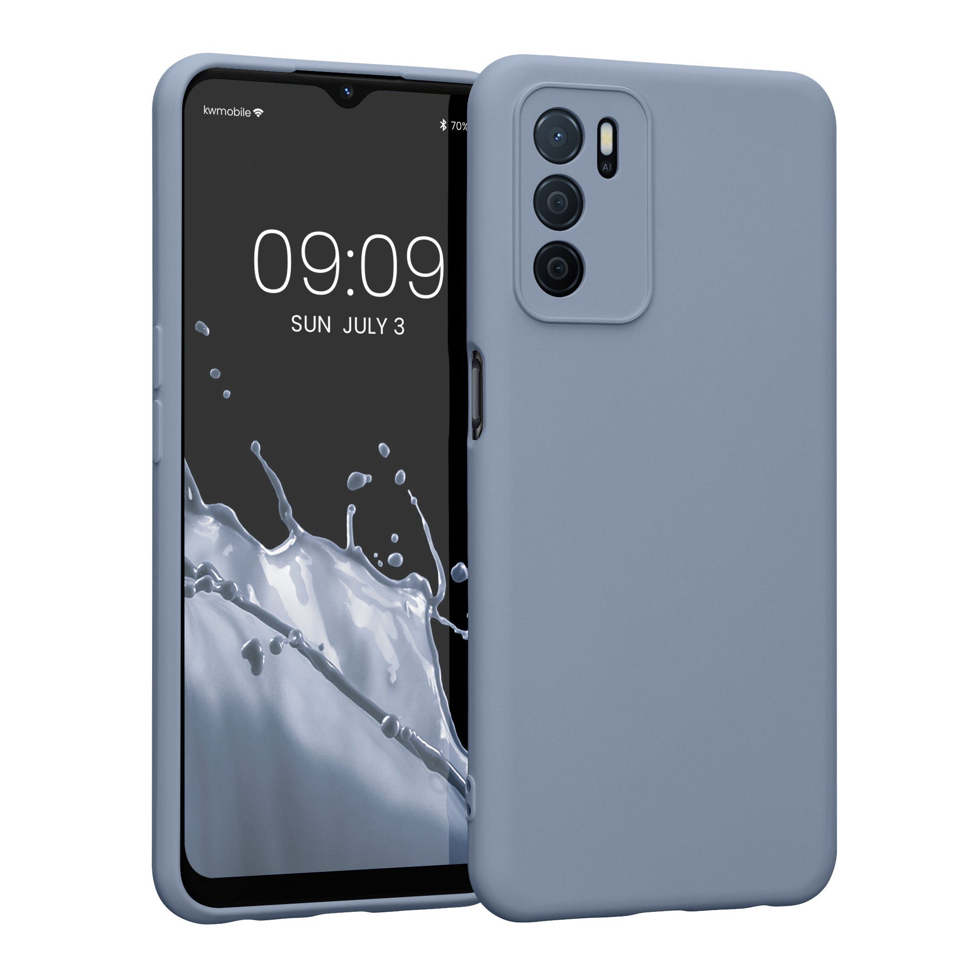 kwmobile Handyhülle Slim Case für Oppo A16 / A16s / A54s, Hülle Silikon Handy - Handyhülle gummiert