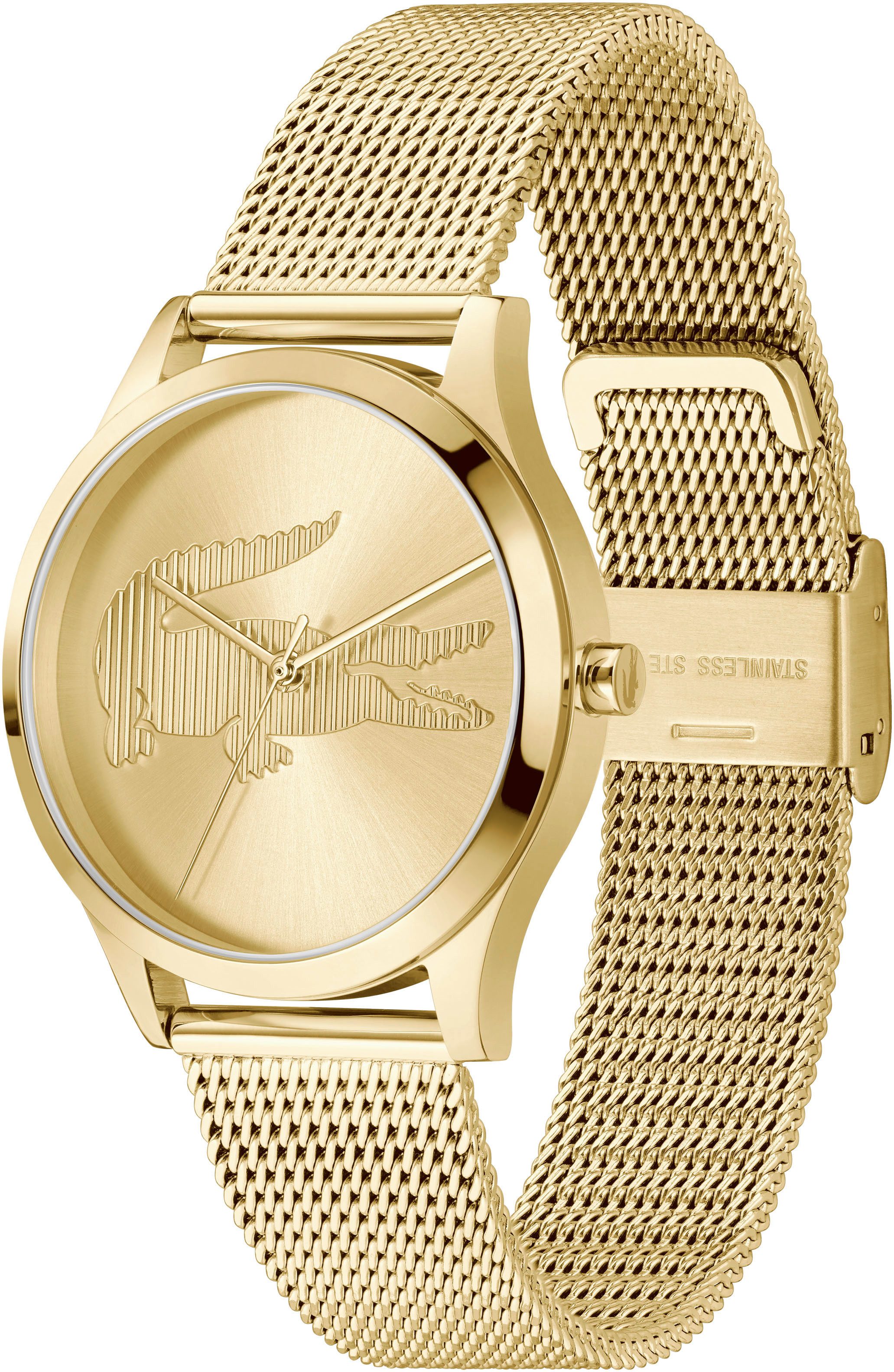 Lacoste Quarzuhr CROCODELLE 2001416, Armbanduhr, Damenuhr, Edelstahlarmband günstig online kaufen