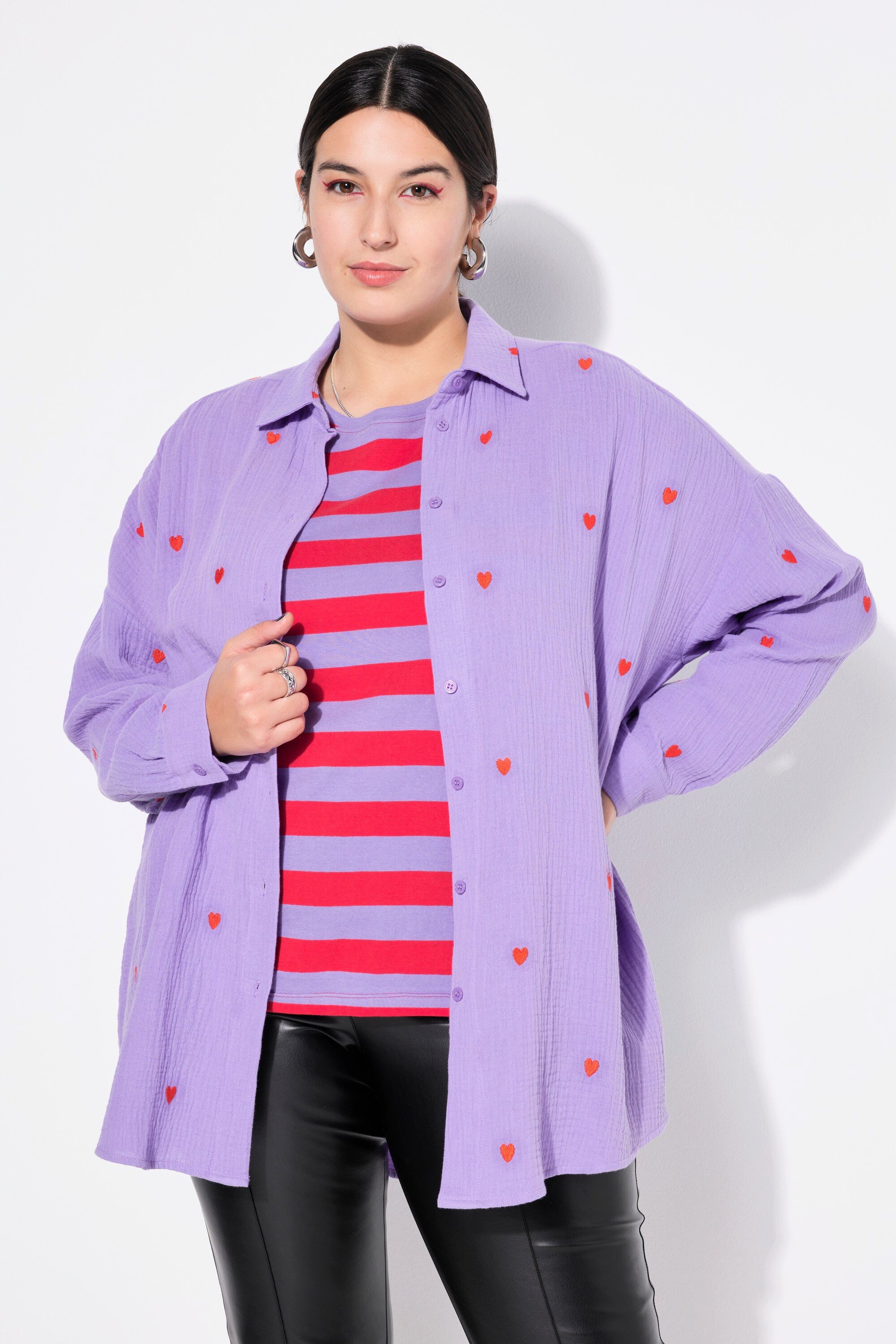 Studio Untold Hemdbluse Hemdbluse oversized Musselin günstig online kaufen