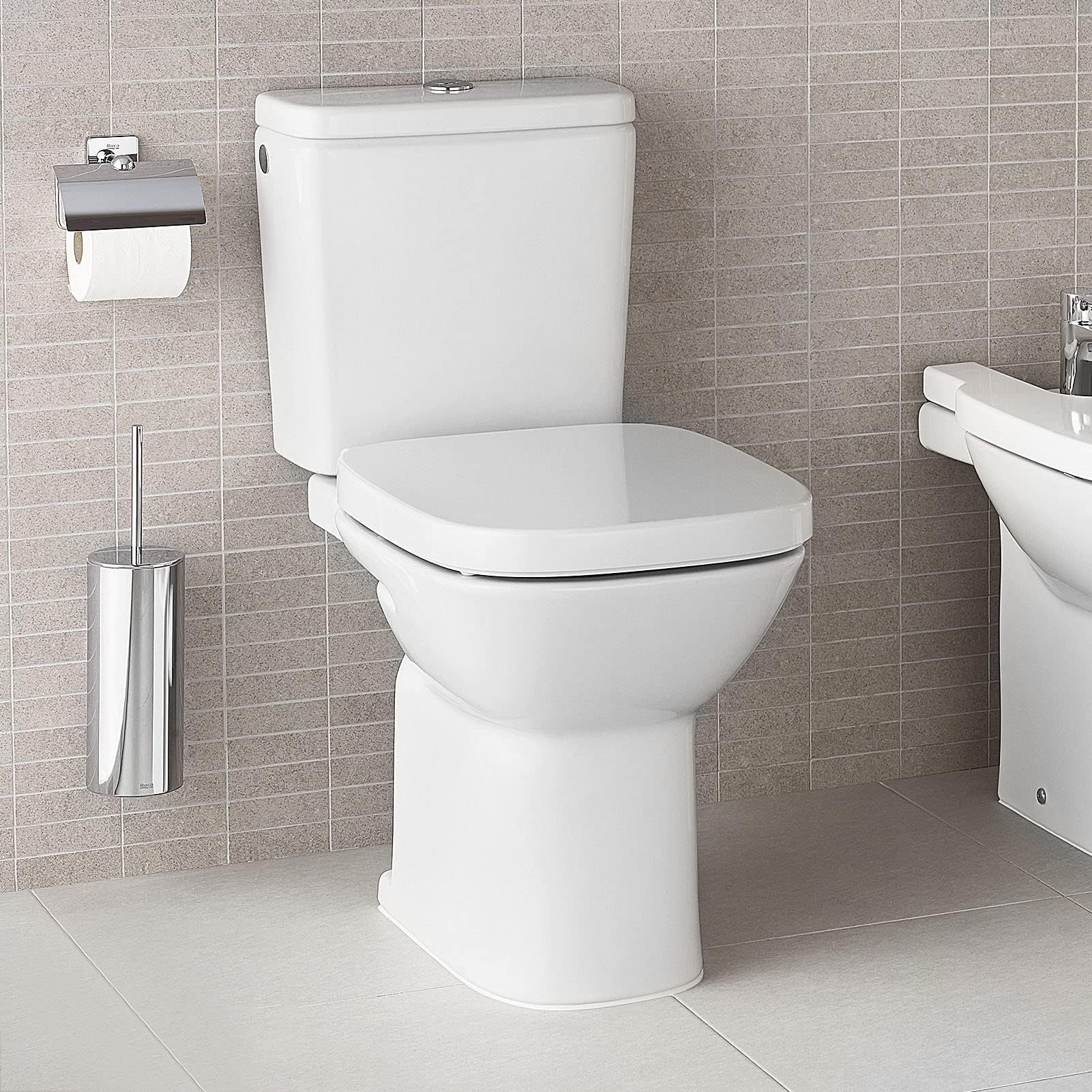 Youyijia WC-Sitz Quadratischer WC-Sitz Weiß mit Absenkautomatik Soft Close – Bild 2 von 4