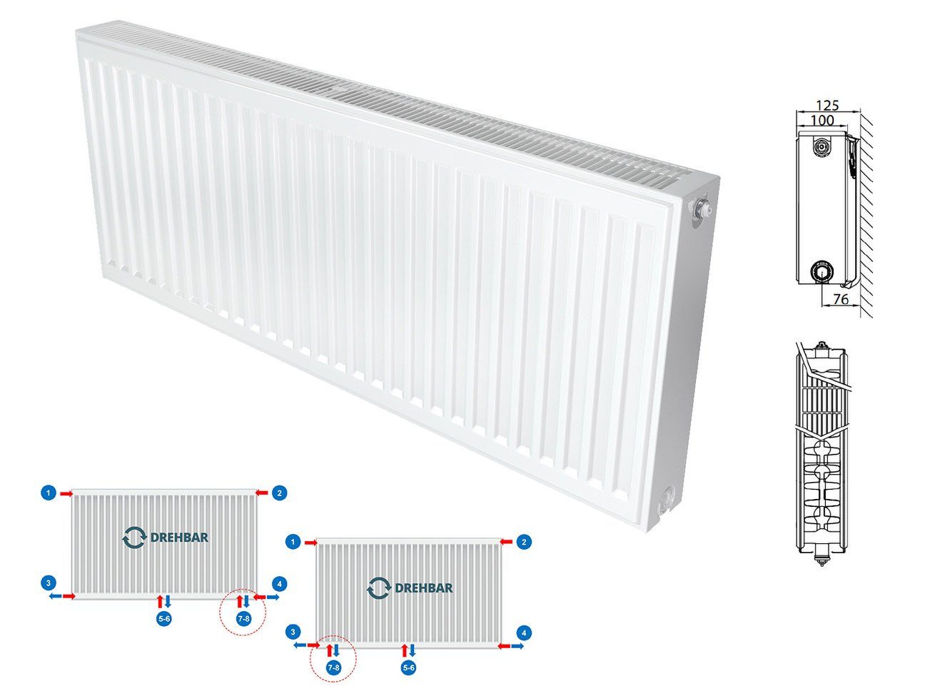 Belrad Heizkörper M22400600, Belrad Typ 22 Universalheizkörper Ventilheizkörper